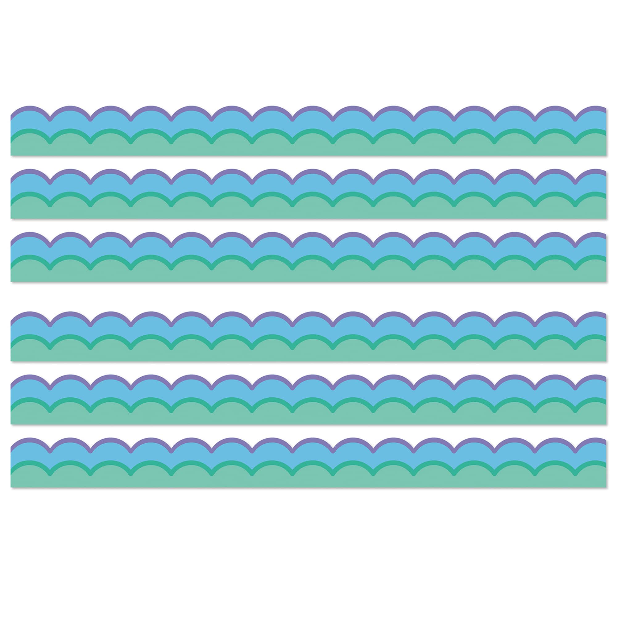 Carson Dellosa® Retro Remix Cool Waves Scalloped Borders, 6 Packs of 13