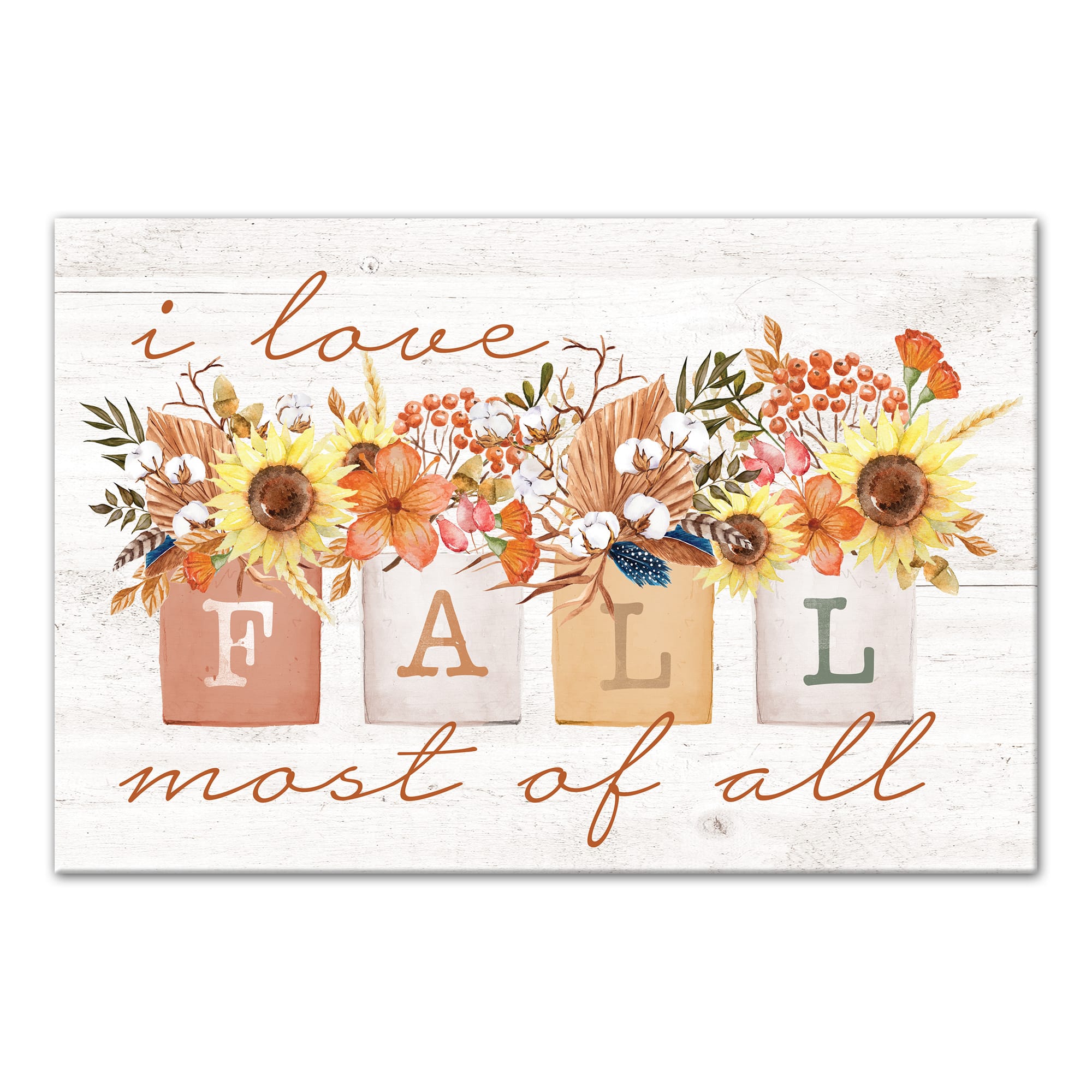 Love Fall Bouquets Canvas Wall Art