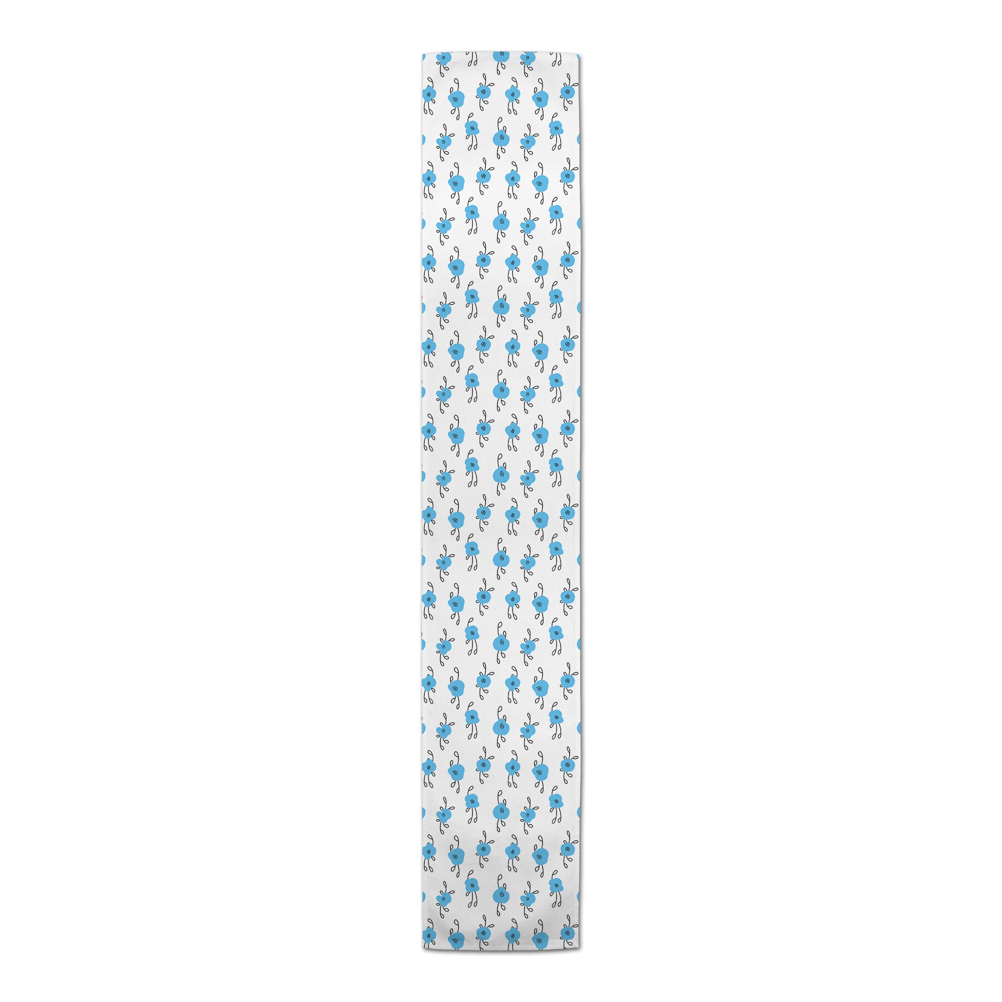 Blue Blooms 16" x 90" Cotton Twill Runner
