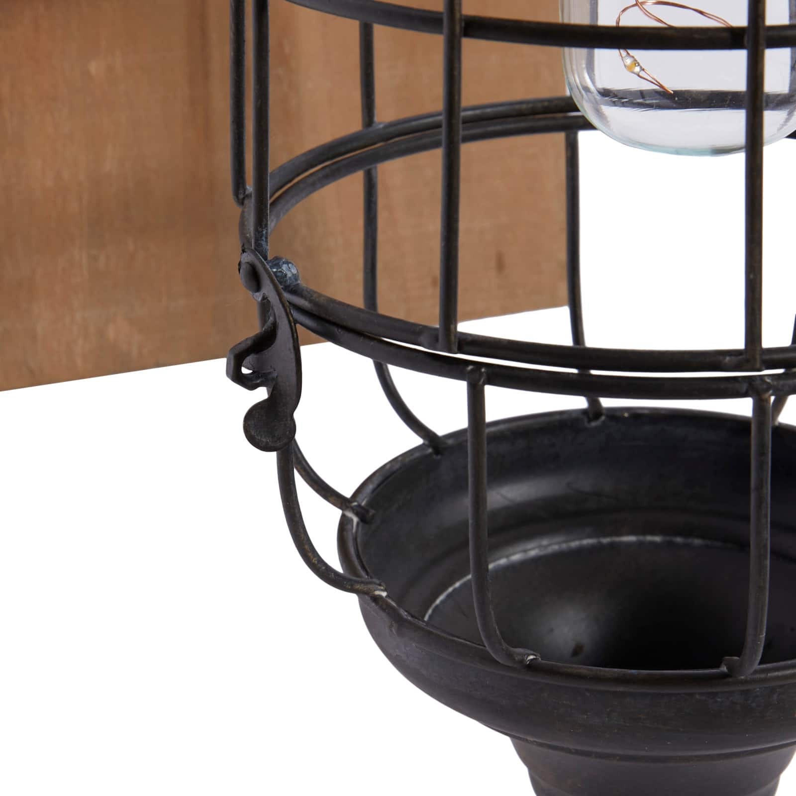 Black Iron Industrial Candlestick Holders, 15" x 6" x 11"