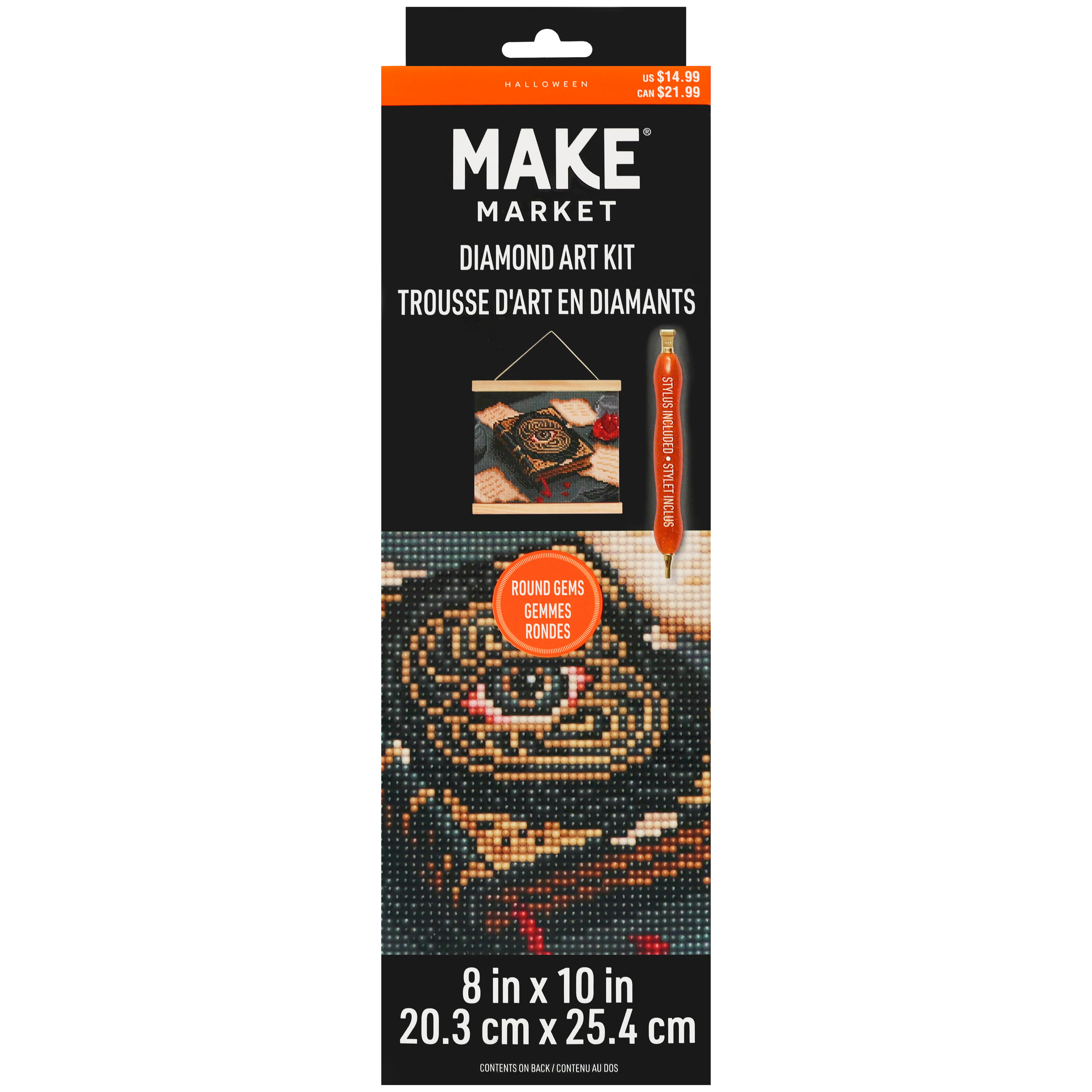 8" x 10" Magic Book Diamond Art Kit with Magnetic Wood Frame by Make Market®