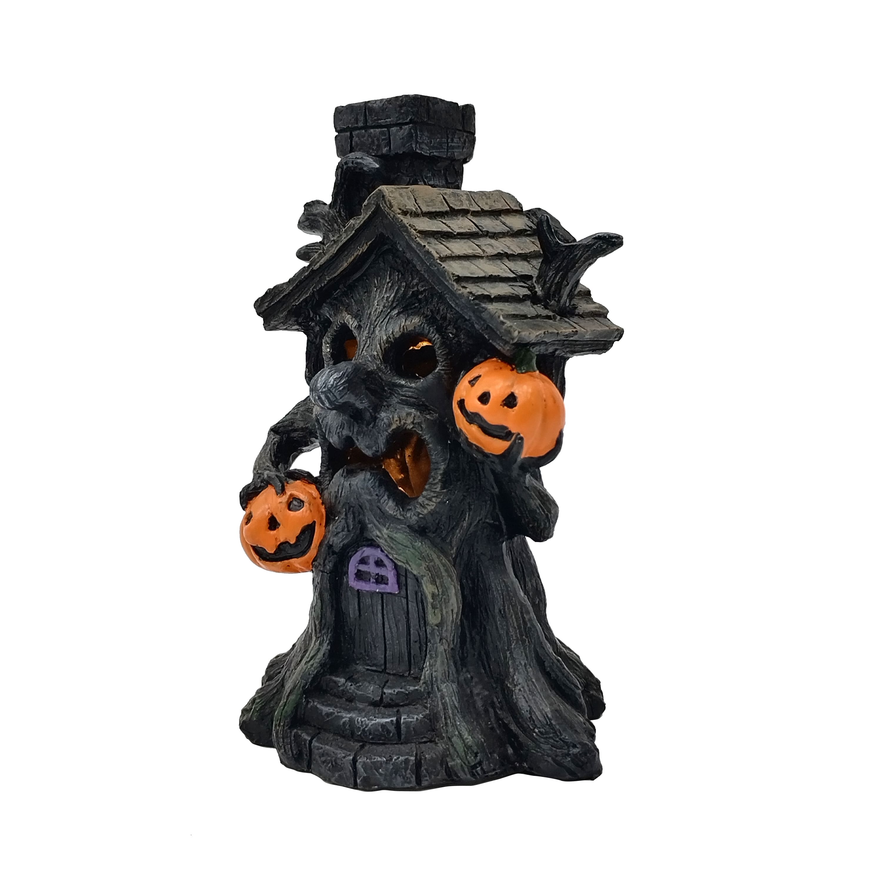 7" Black Tree House LED Mini Decoration by Ashland®