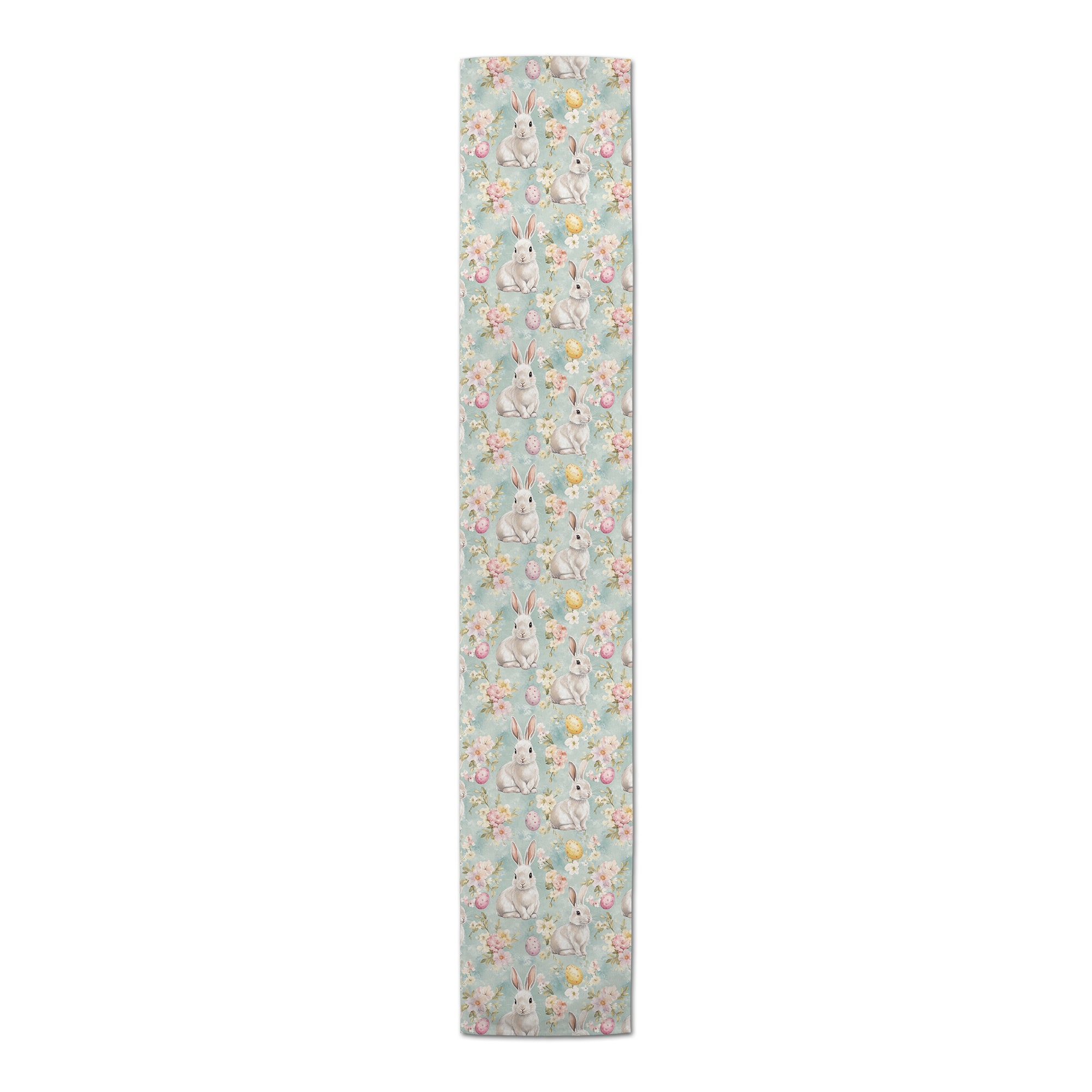 Watercolor Bunnies Cotton Twill Table Runner