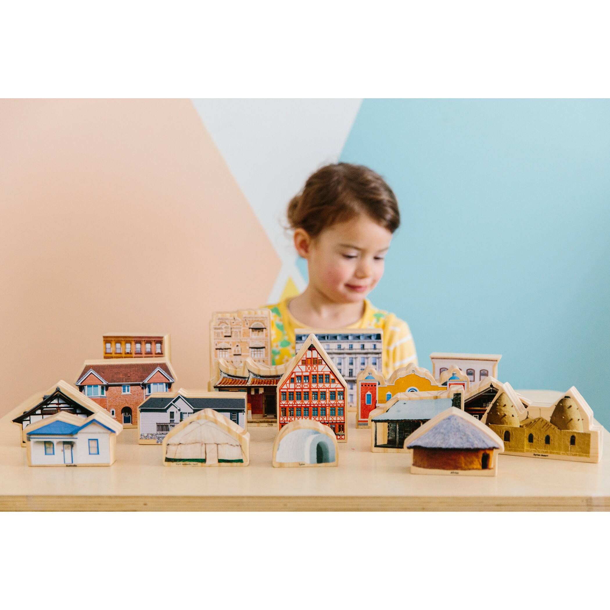 The Freckled Frog Where I Live Wooden Blocks Set