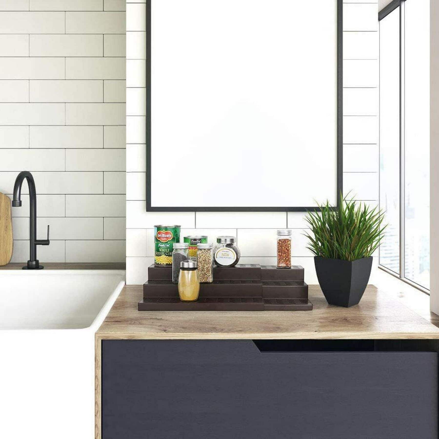 NEX™ Brown Adjustable 3-Tier Kitchen Storage Racks, 2ct.