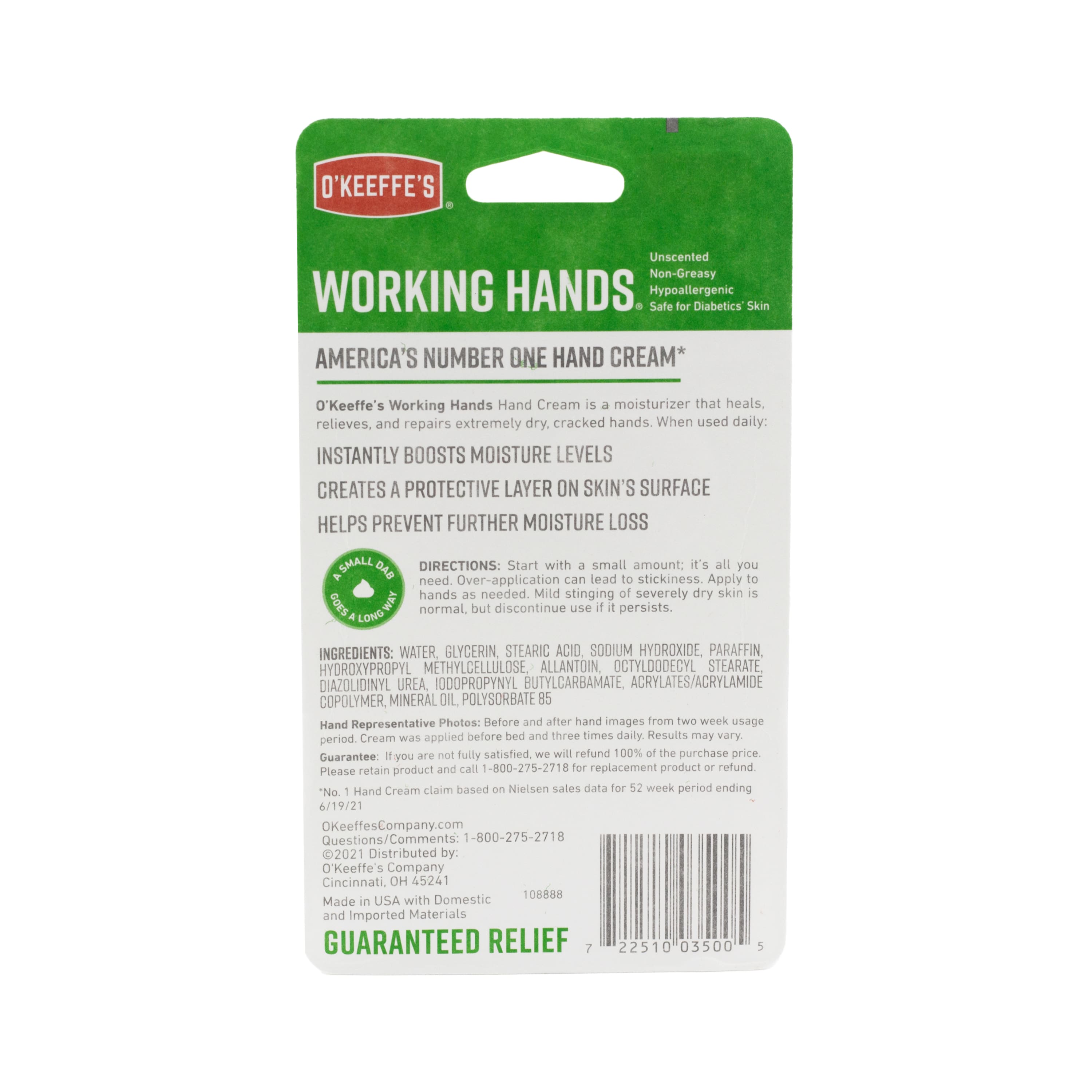 O'Keeffe's® 3.4oz. Working Hands® Cream Jar