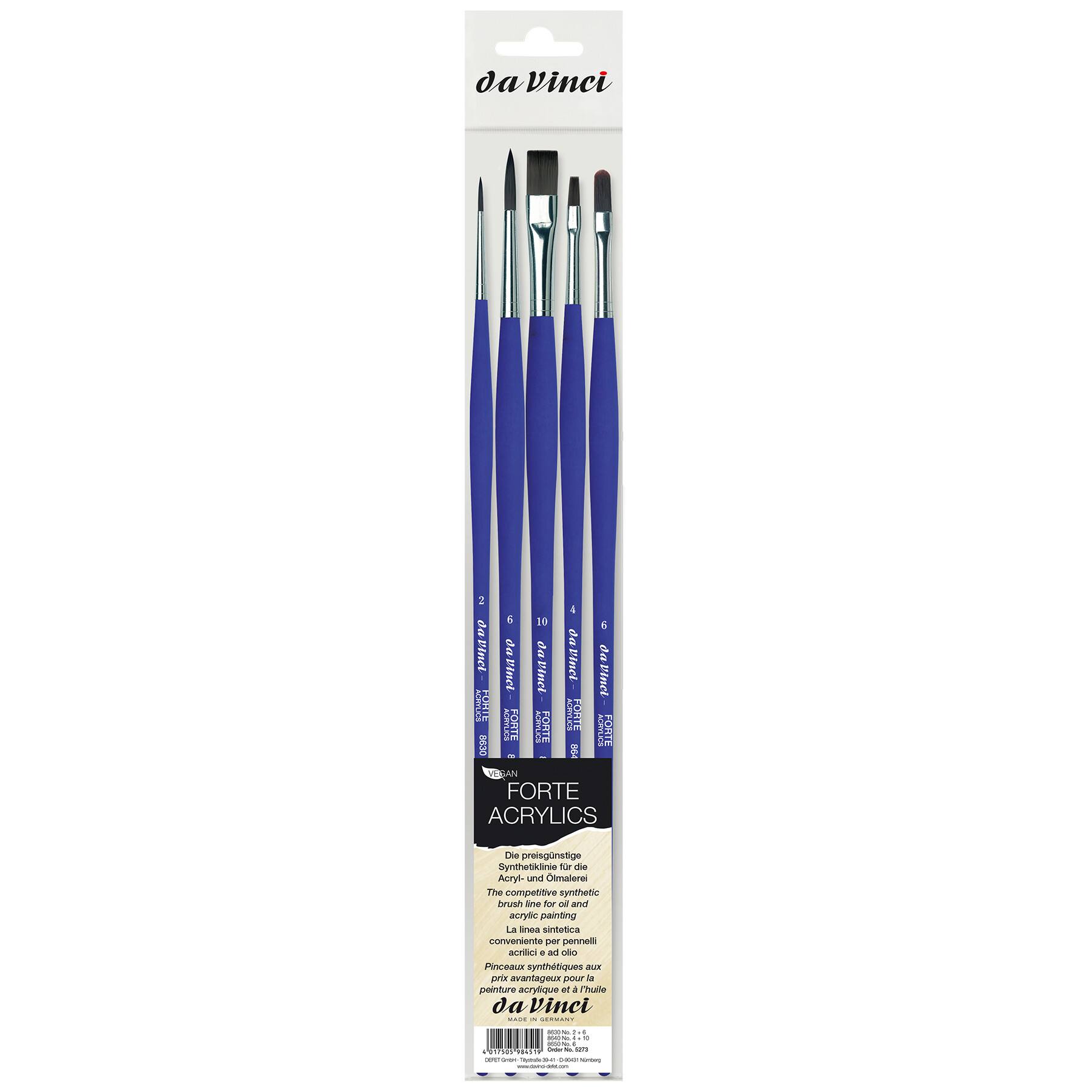 da Vinci FORTE Acrylics 5 Piece Student Brush Set