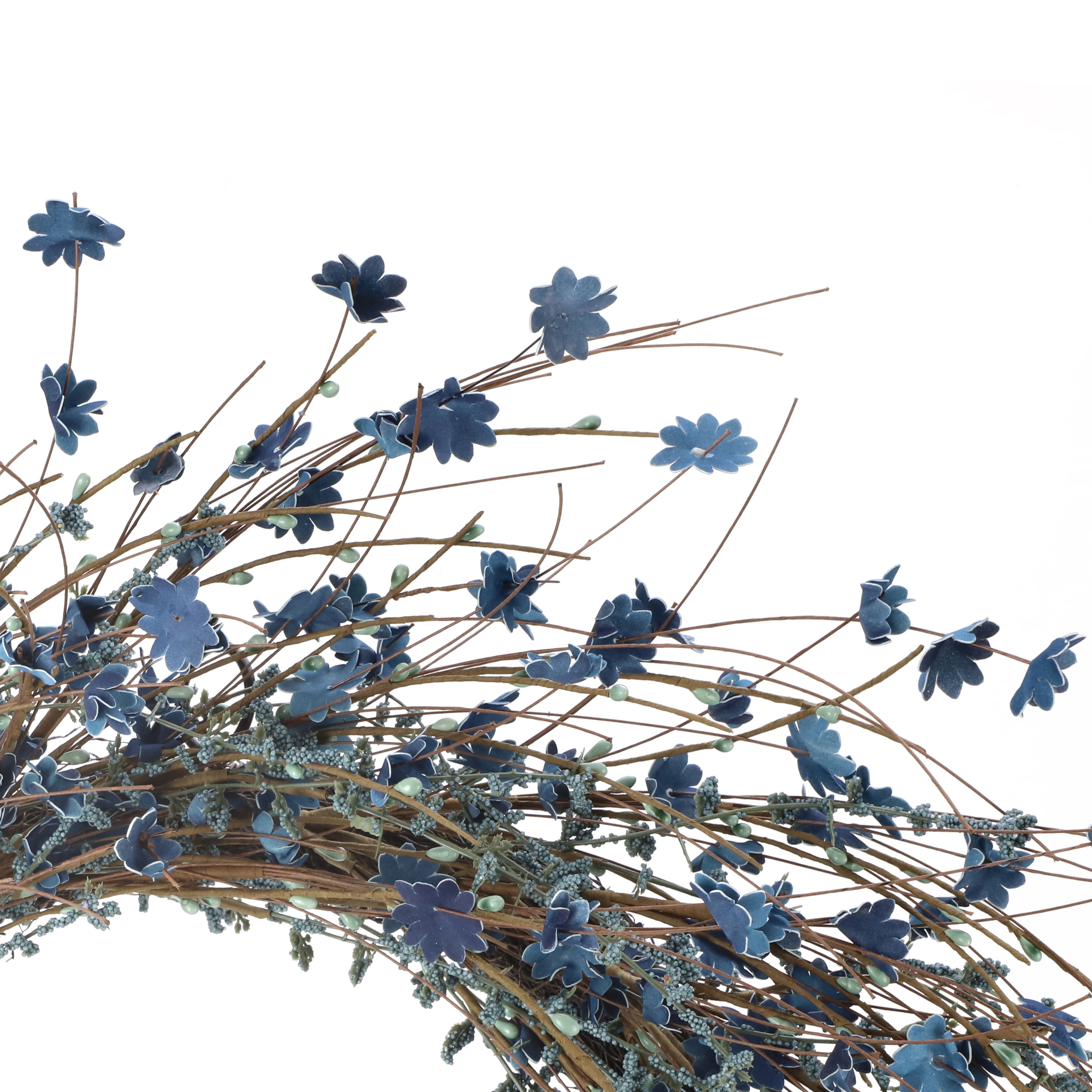 22" Blue Wildflower Wreath by Ashland®