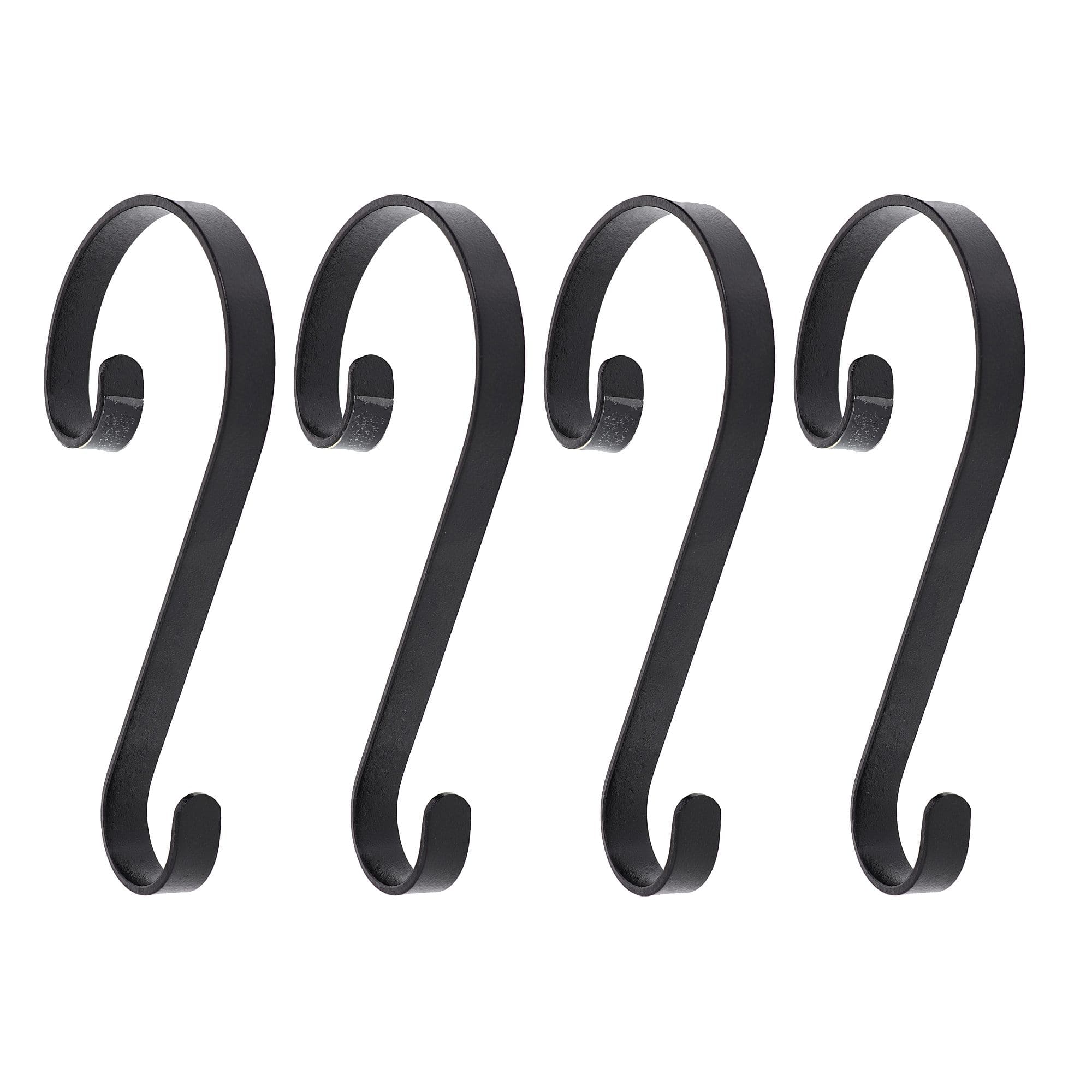Haute Decor Stocking Scroll® Matte Black Stocking Holders, 4ct.