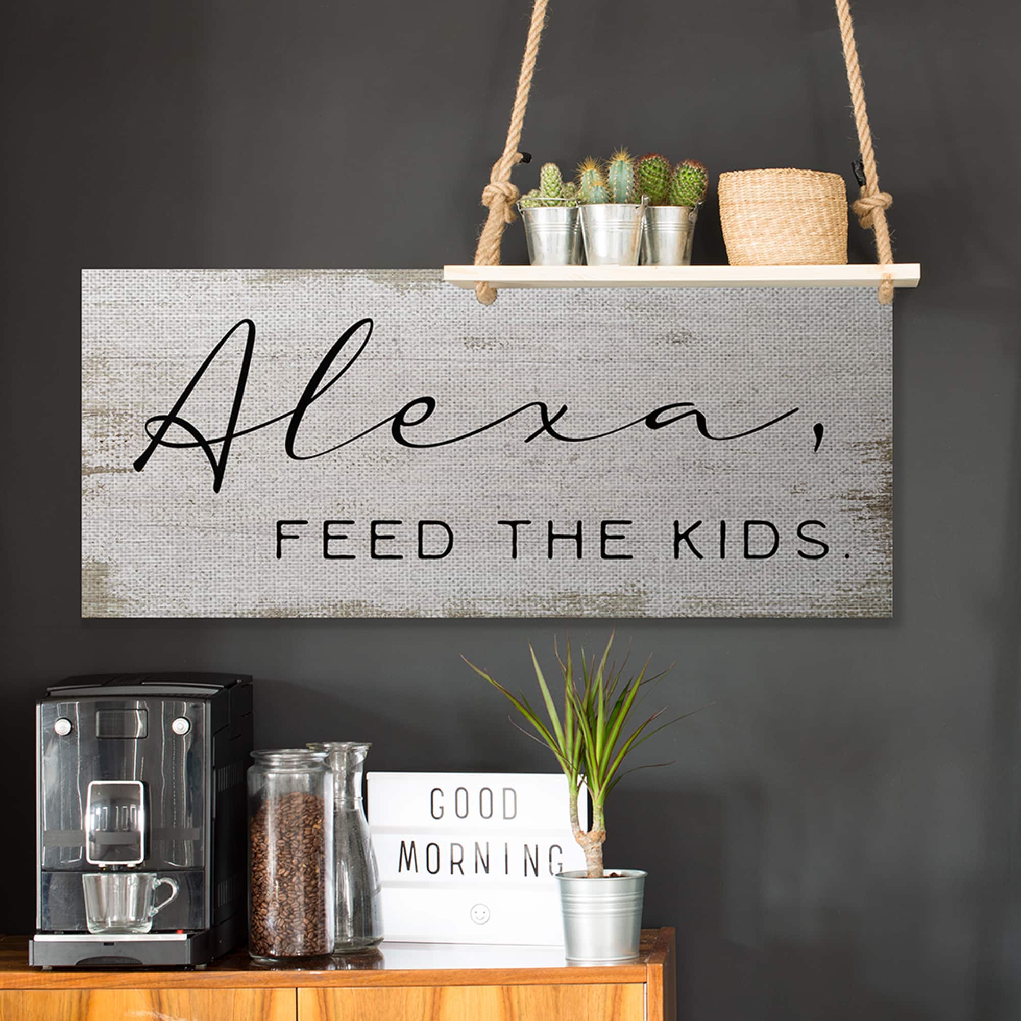 Stupell Industries Alexa Feed the Kids Wall Accent