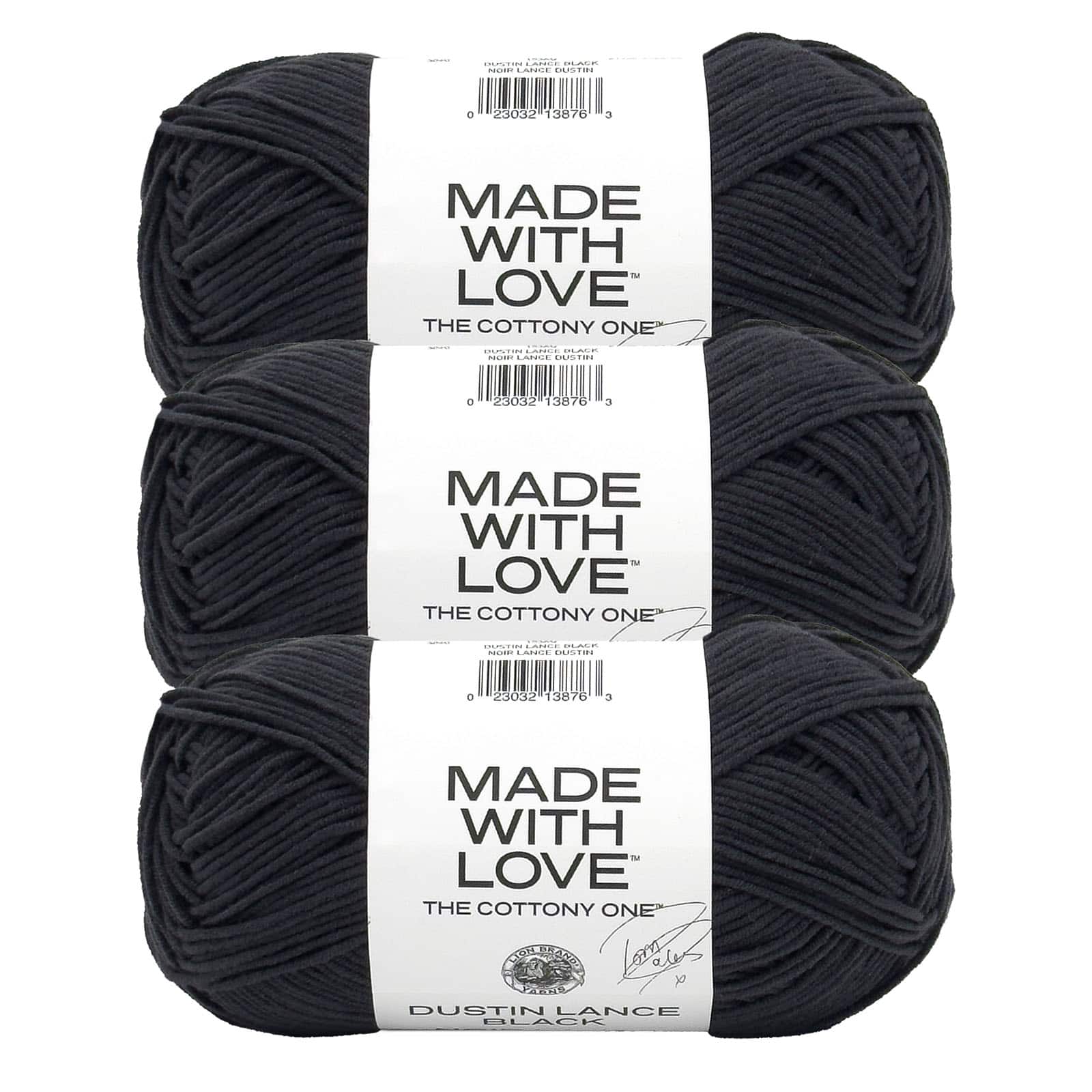 3 Pack Lion Brand® Tom Daley Made with Love™ The Cottony One™ Yarn
