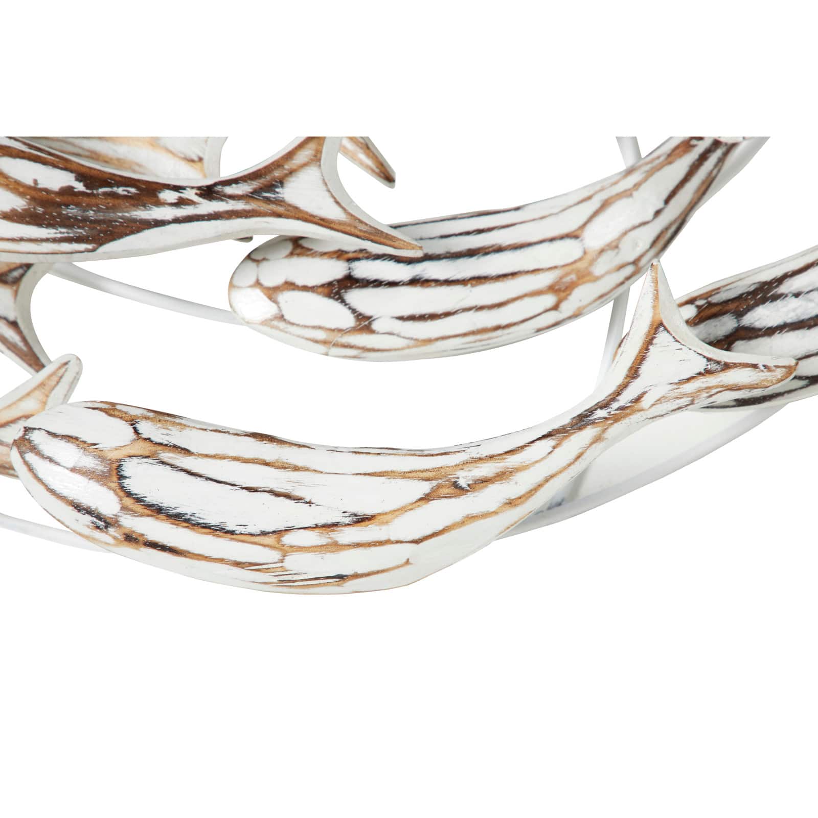 Silver Coastal Fish Wood Wall Decor, 32" x 28"