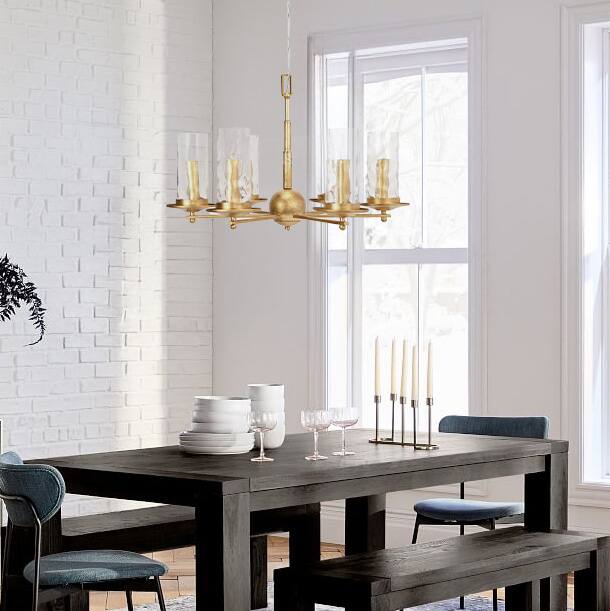 Hello Honey® Antiqued Gold 6-Light Chandelier