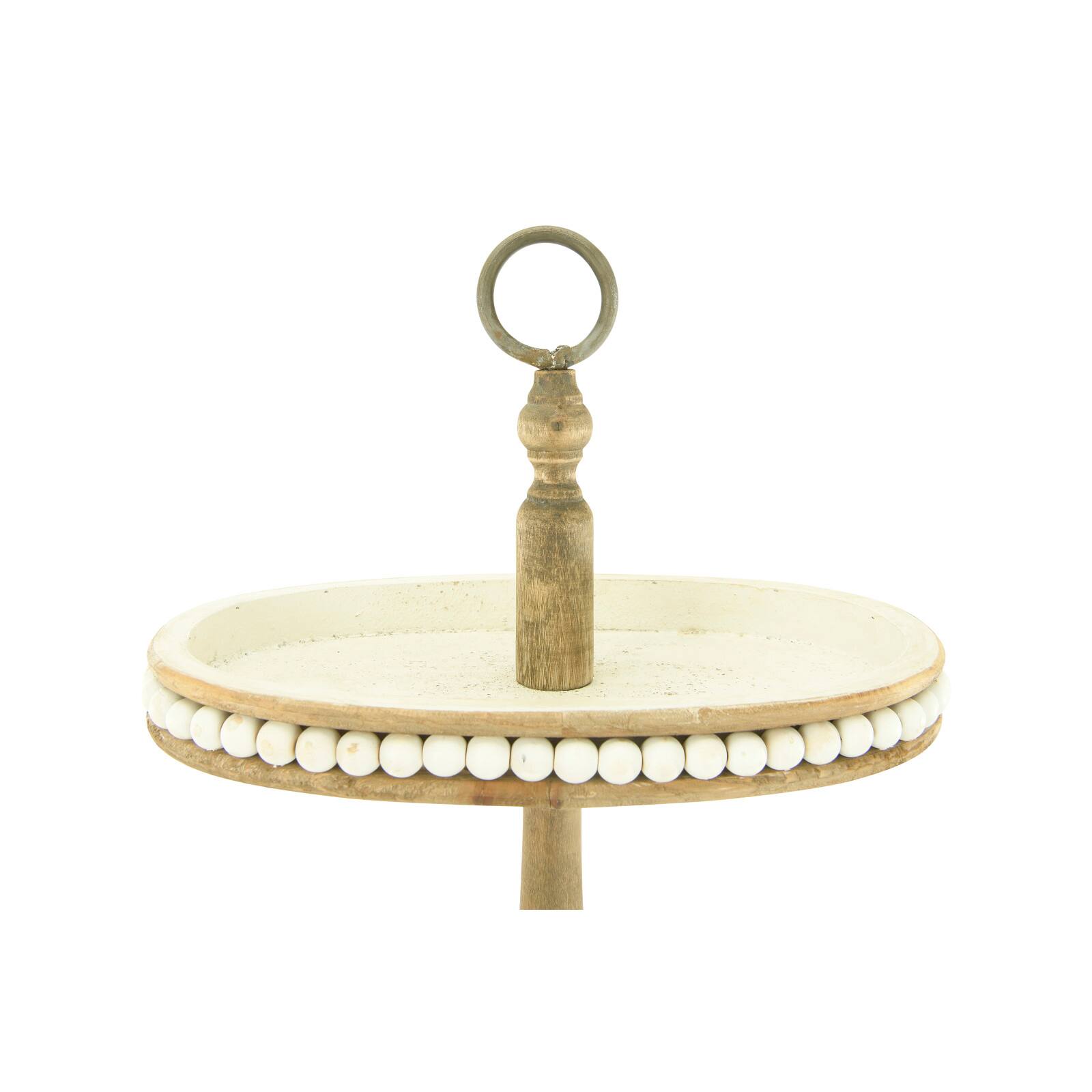 Hello Honey® 30.5" Decorative Oval 3-Tier Wood Tray with Handle