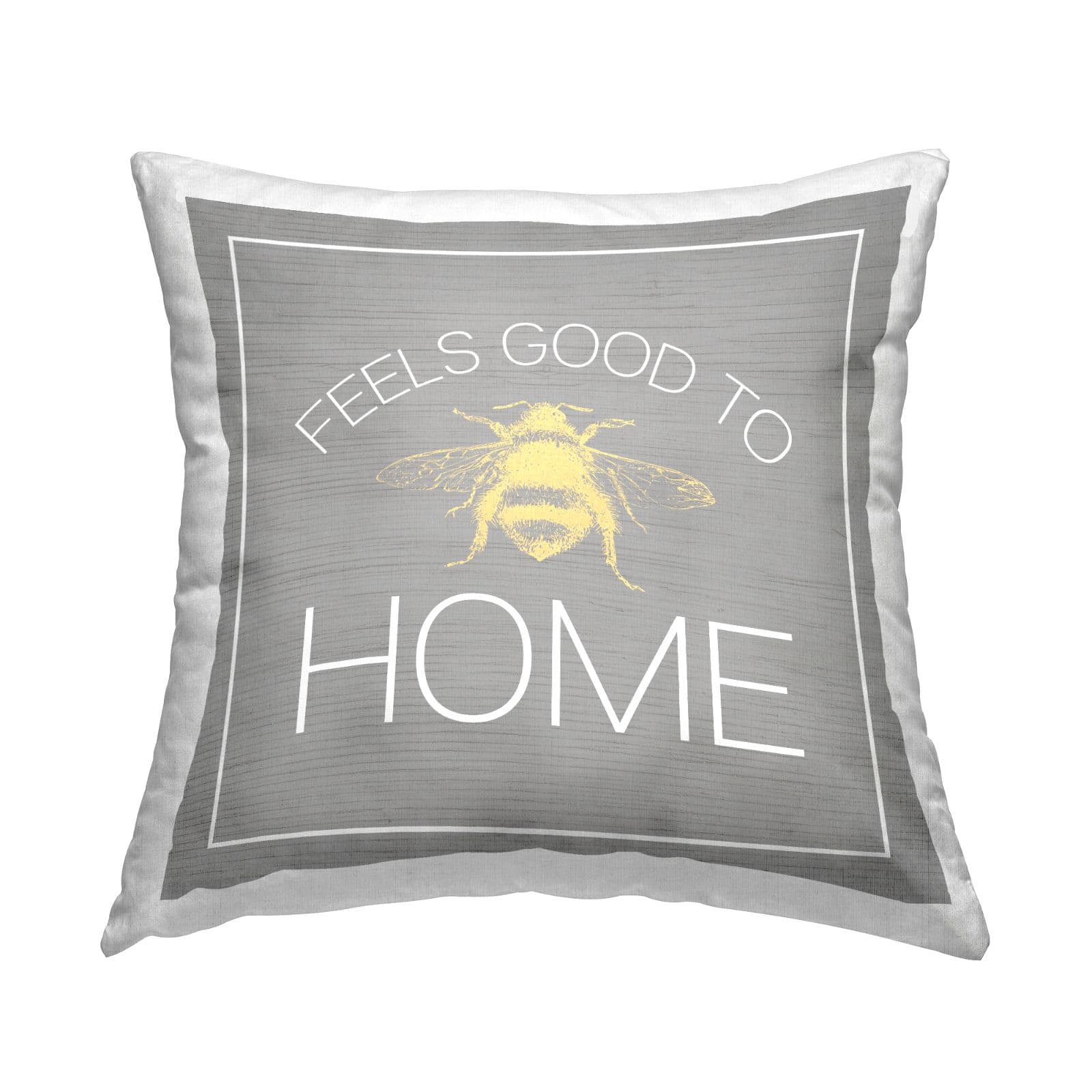 Stupell Industries Good To Bee Rustic Insect Bumble Phrase Throw Pillow, 18" x 18"