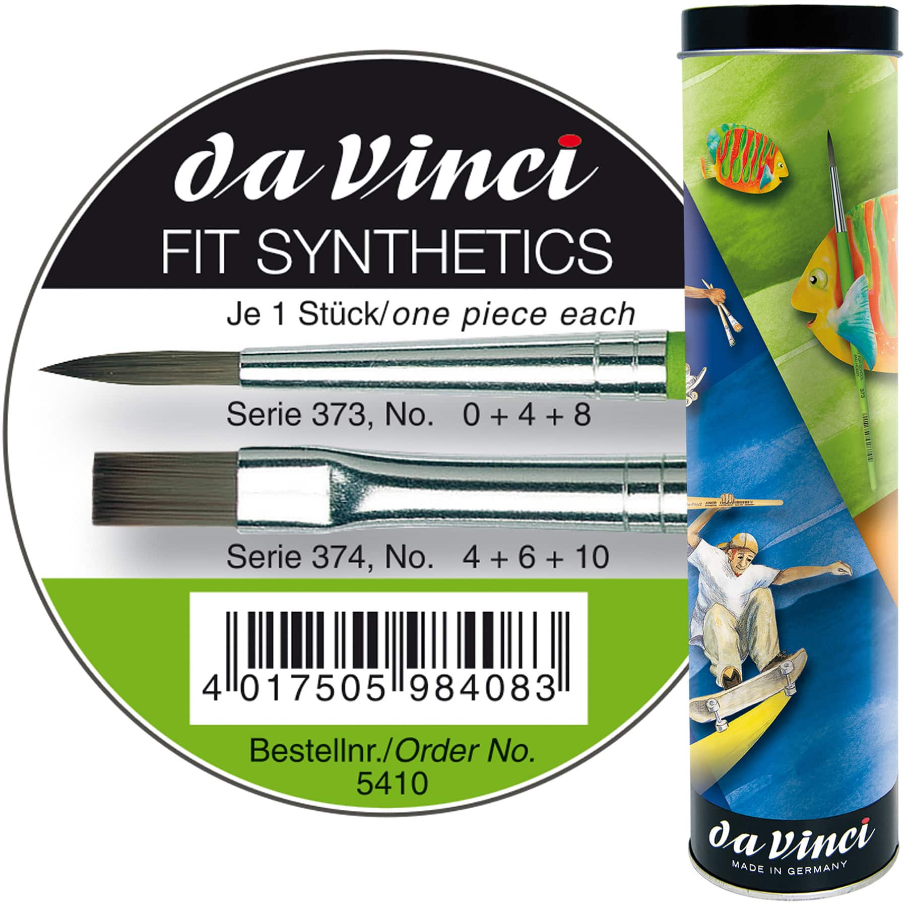 da Vinci FIT Synthetics 6 Piece Brush Tin Set