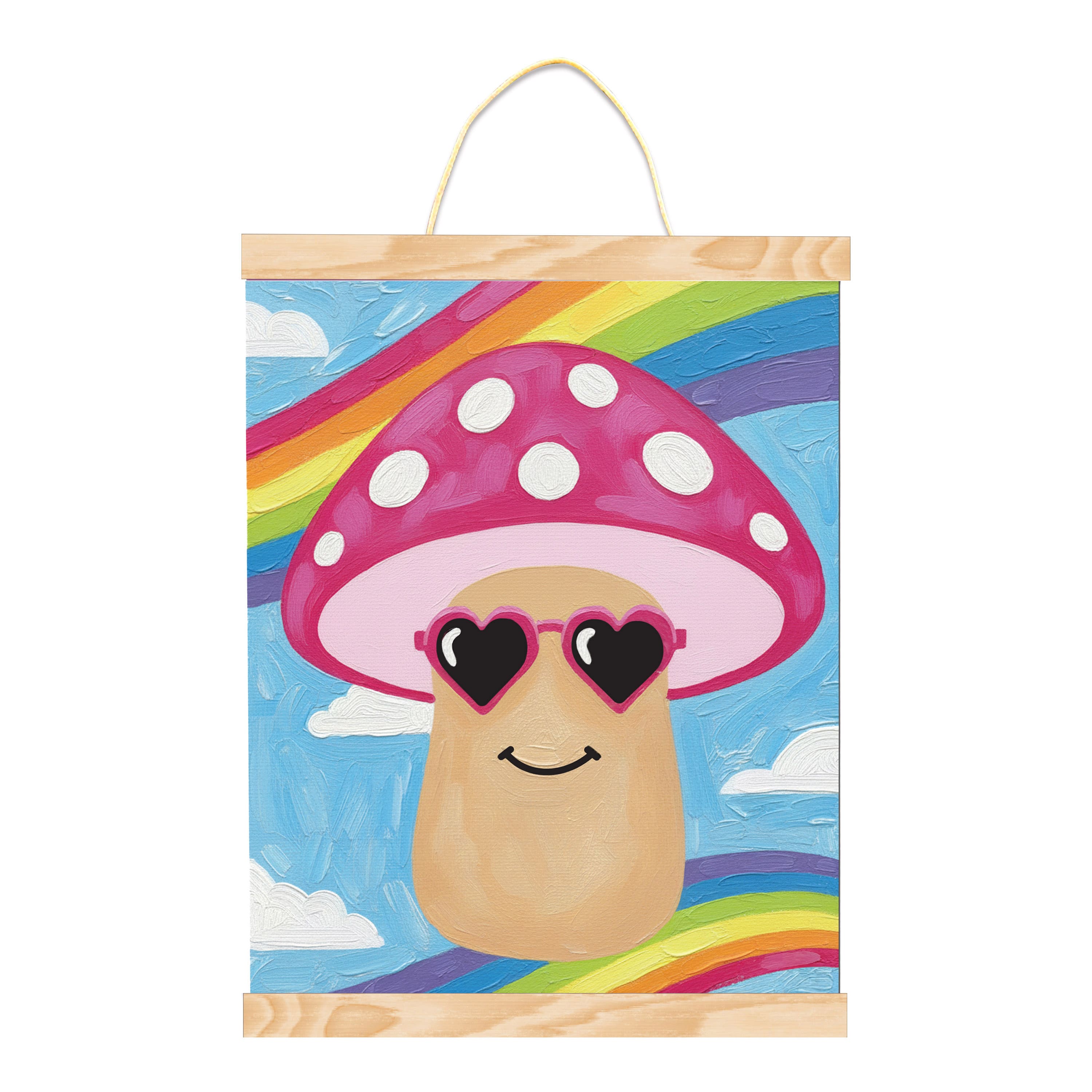 Vivid by Brea Reese® Happy Mushroom Canvas Acrylic Paint-by-Number Kit