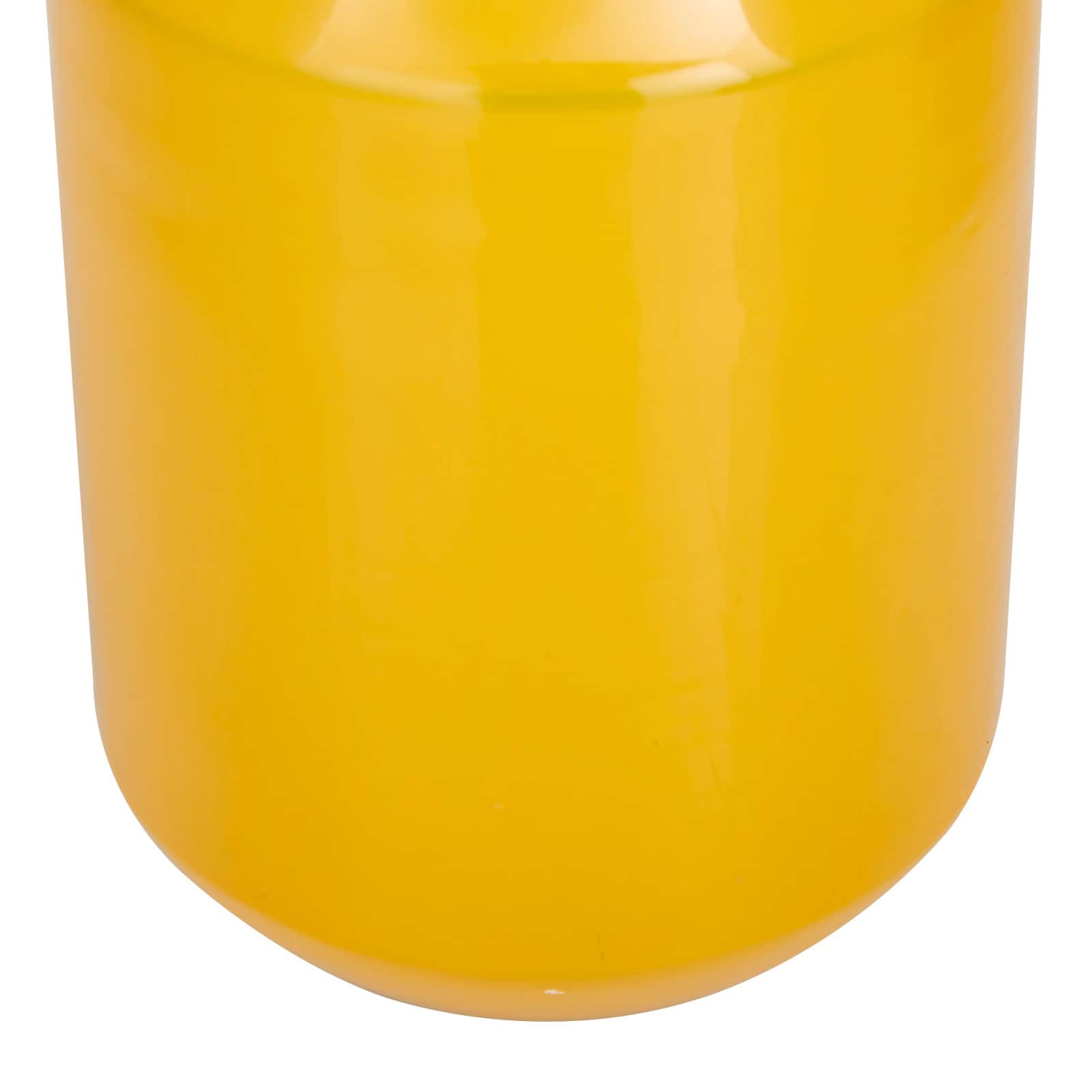 Set of 2" Yellow Metal Modern Vase, 10" x 5" x 5"