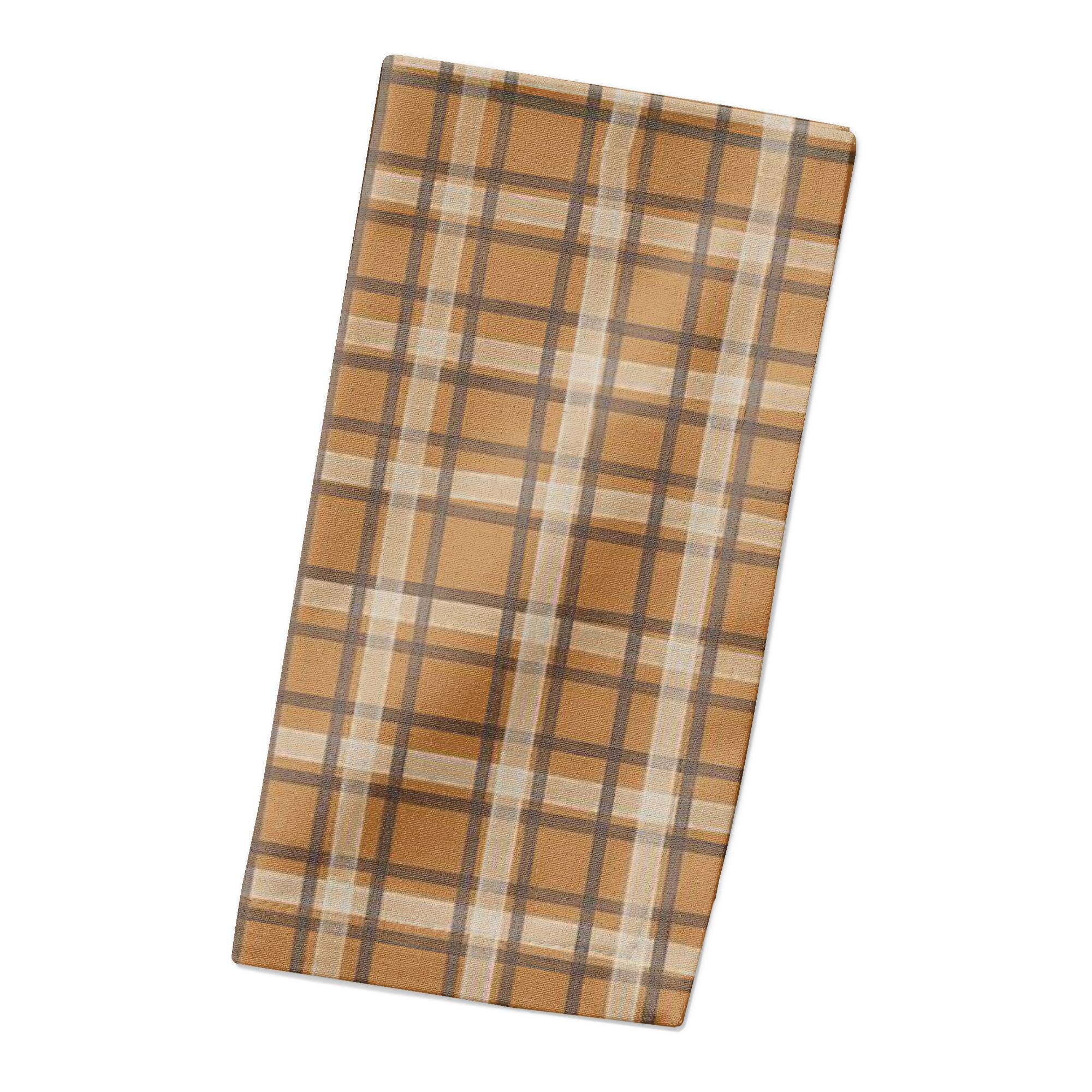 Orange Multi Plaid Cotton Twill Napkin