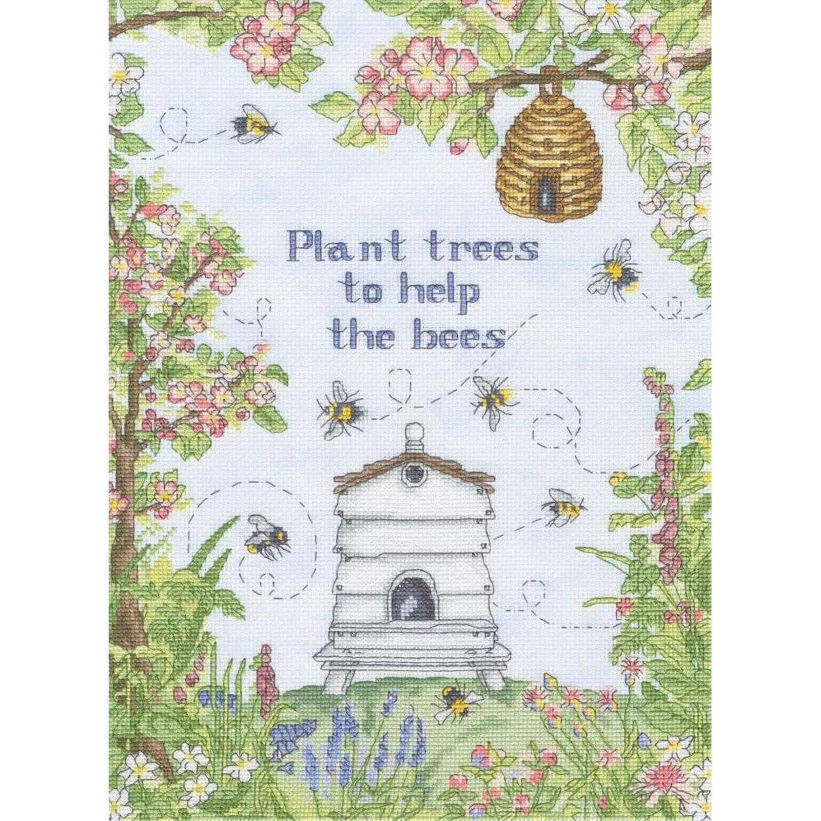 Bothy Threads Help The Bees Counted Cross Stitch Kit