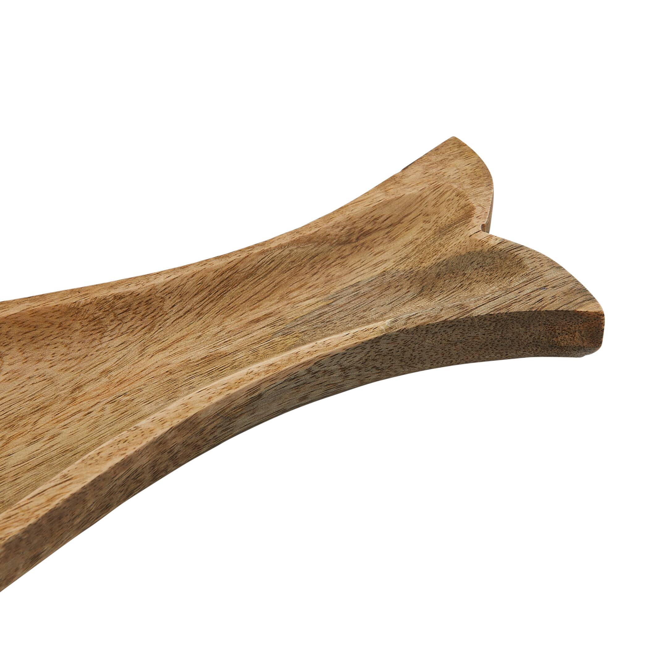 Hello Honey® 15.5" Natural Carved Wood Fish Shaped Plate