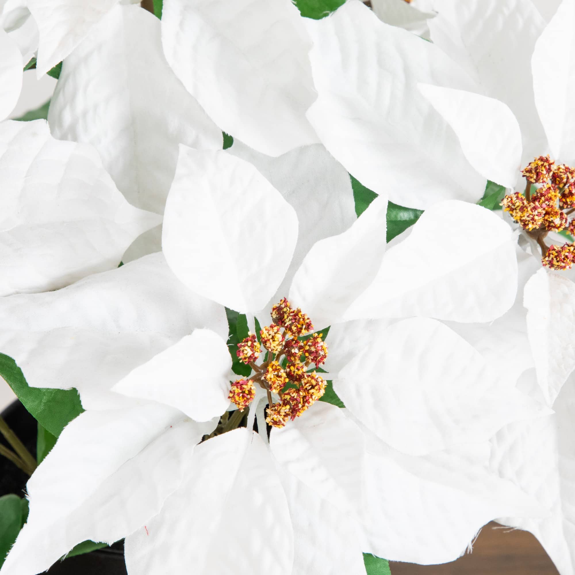 Nearly Natural 15.5" Artificial Potted Poinsettia Plant