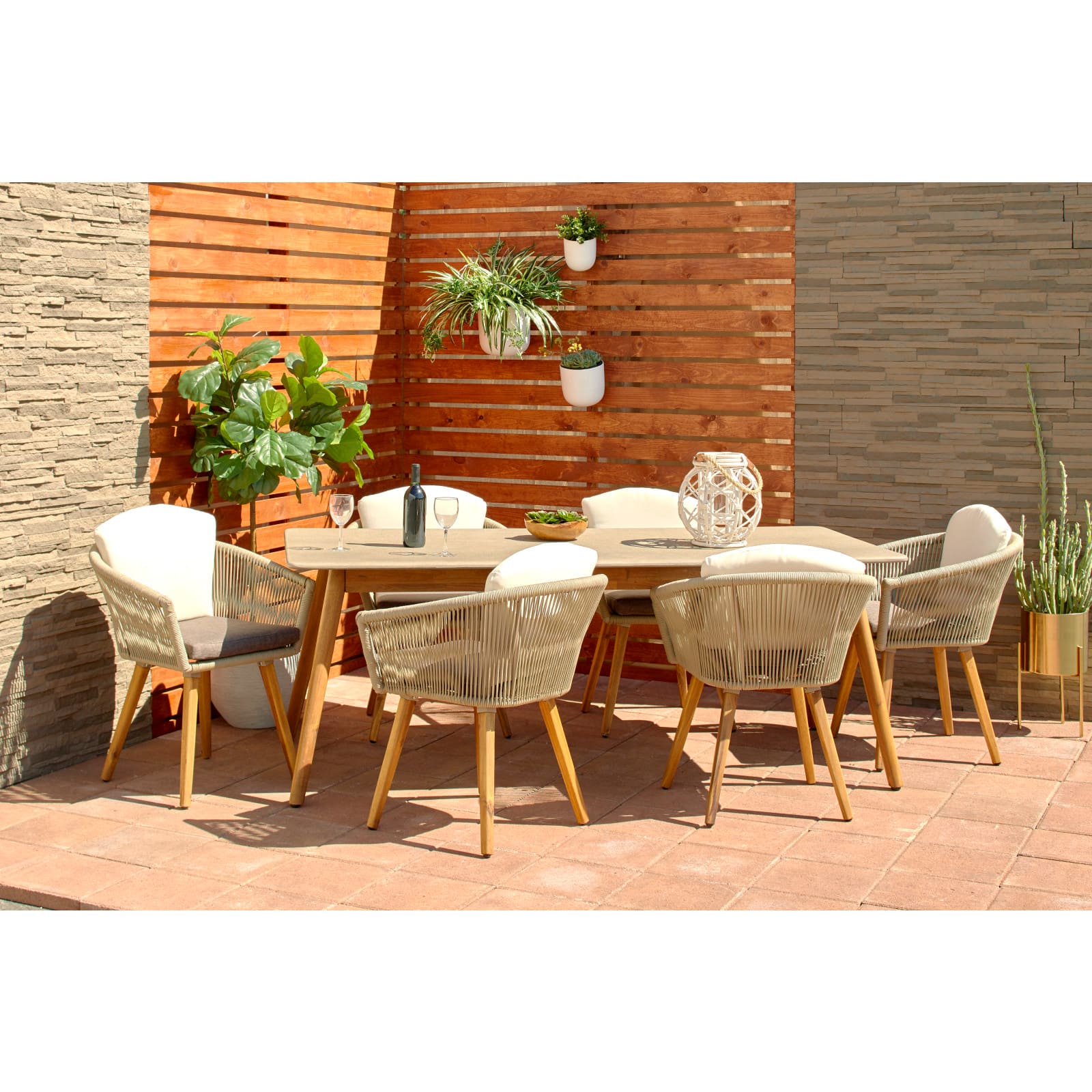 White Metal Contemporary Planter Set