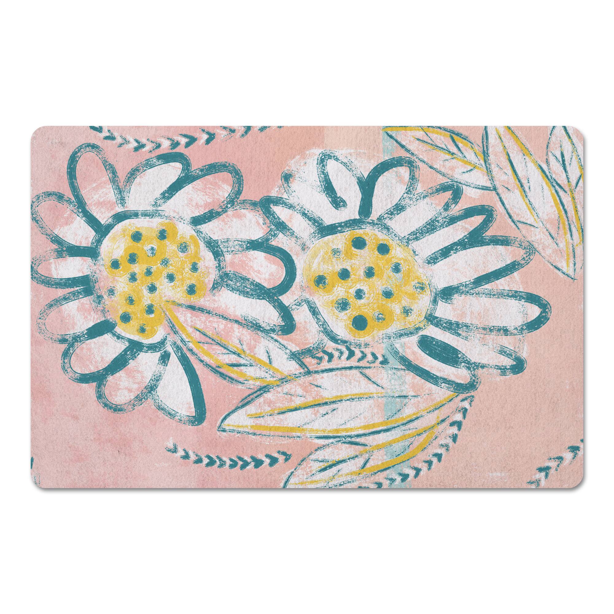 Funky Florals 27" x 18" Floor Mat
