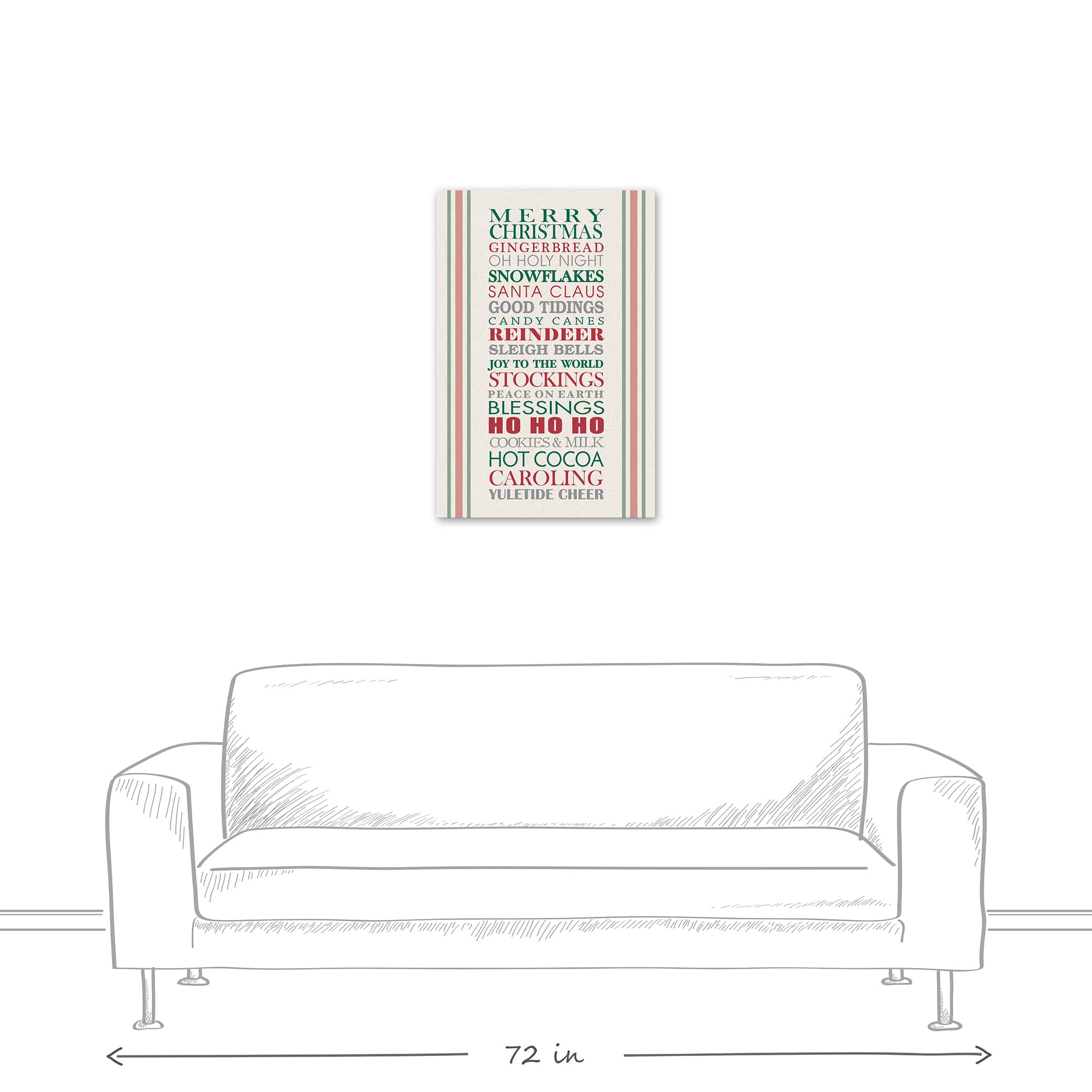 Holiday Words Canvas Wall Art