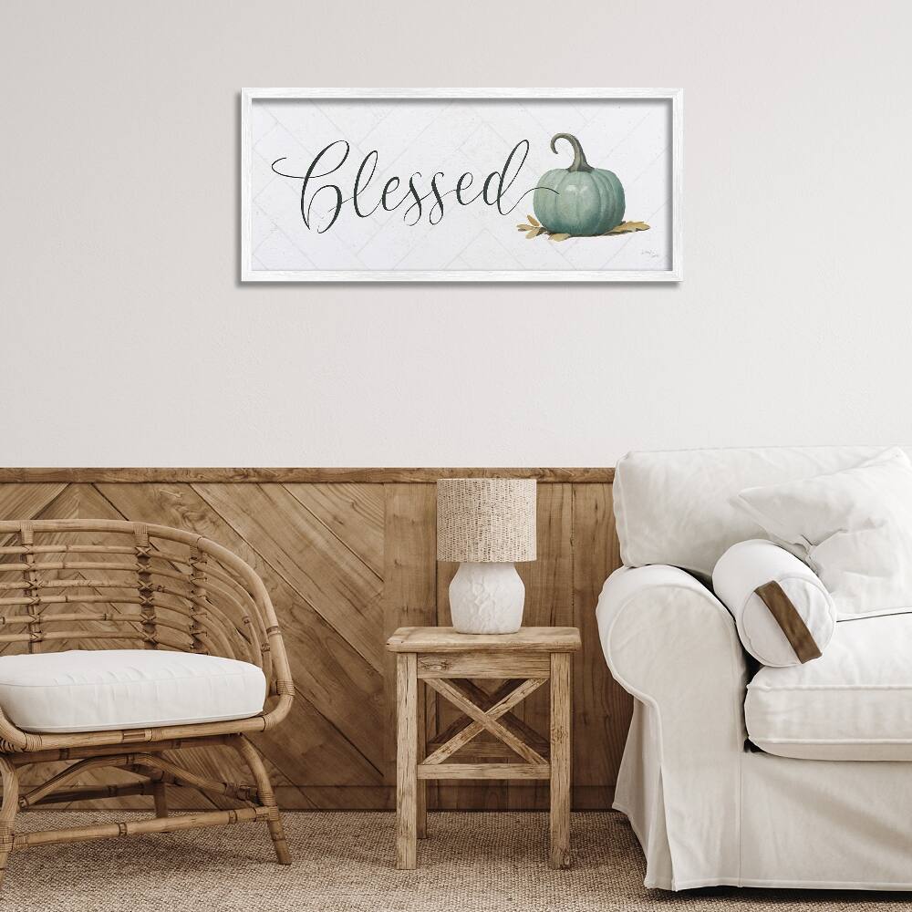 Stupell Industries Blessed with Pumpkin Framed Giclee Art