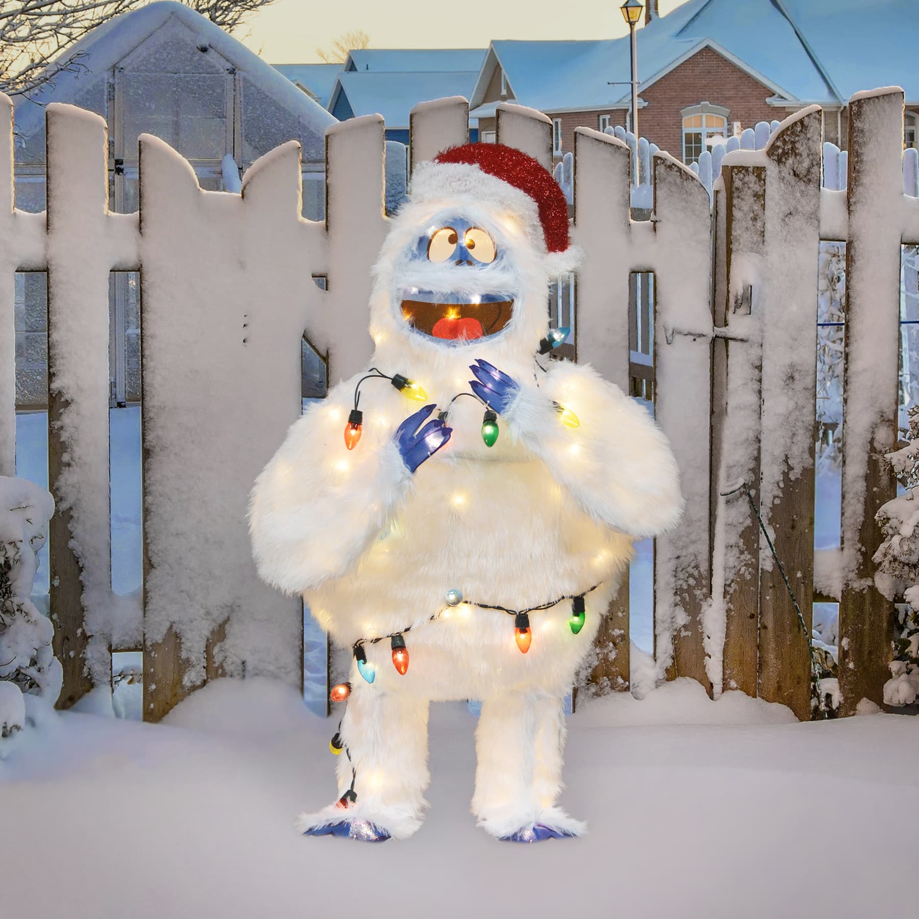 ProductWorks Rudolph 2ft. 3D Bumble with Light Strand Yard Art