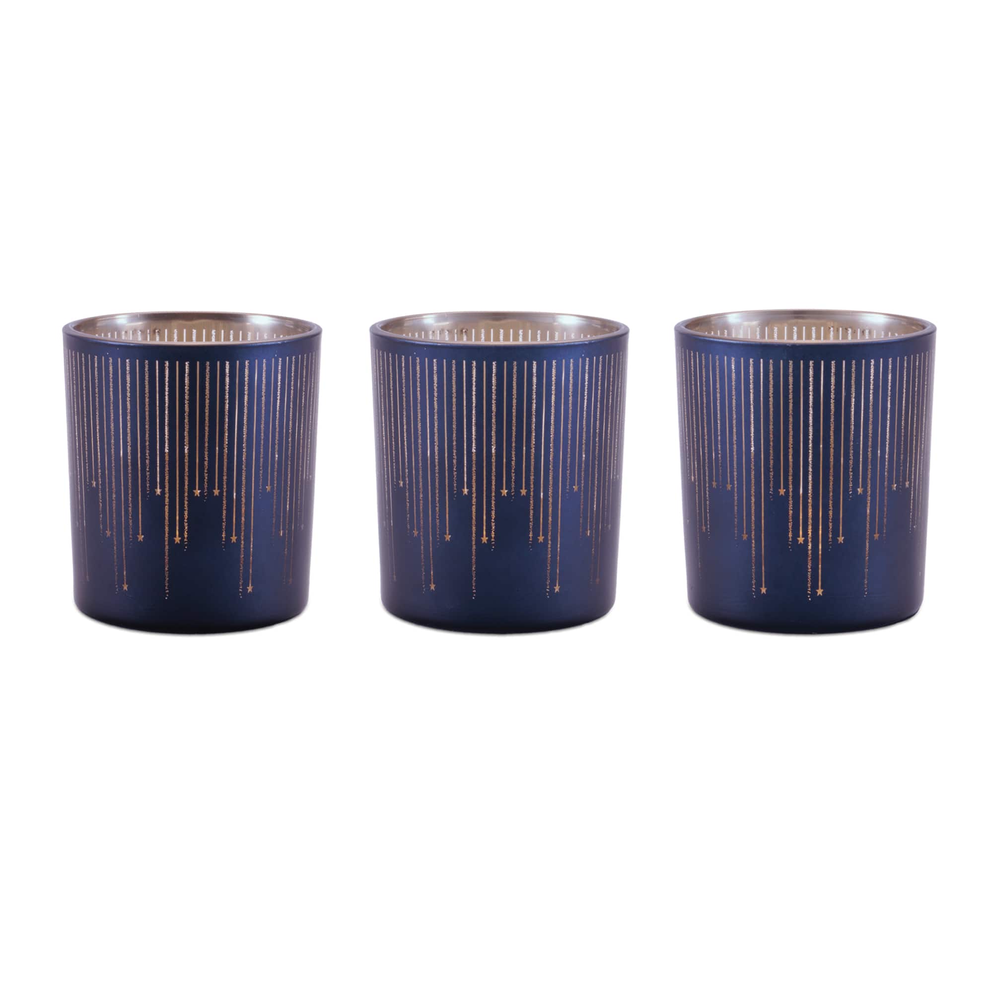 Melrose 3.25" Patterned Glass Votive Candle Holders, 3ct.