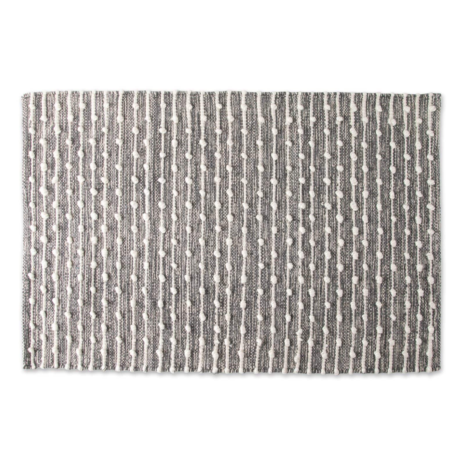 DII® Mineral Gray Recycled Cotton Loop Rug, 2ft. x 3ft.
