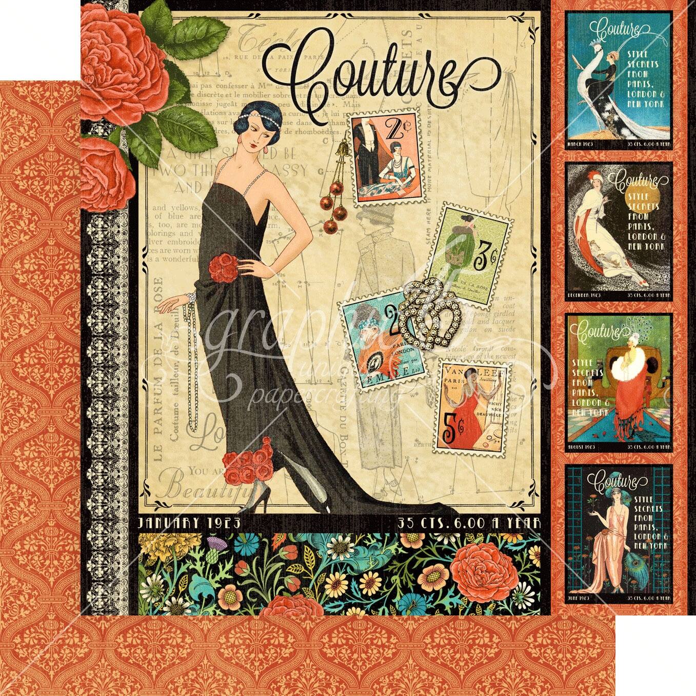 Graphic 45 Deluxe Collector's Edition Pack 12" x 12", Couture