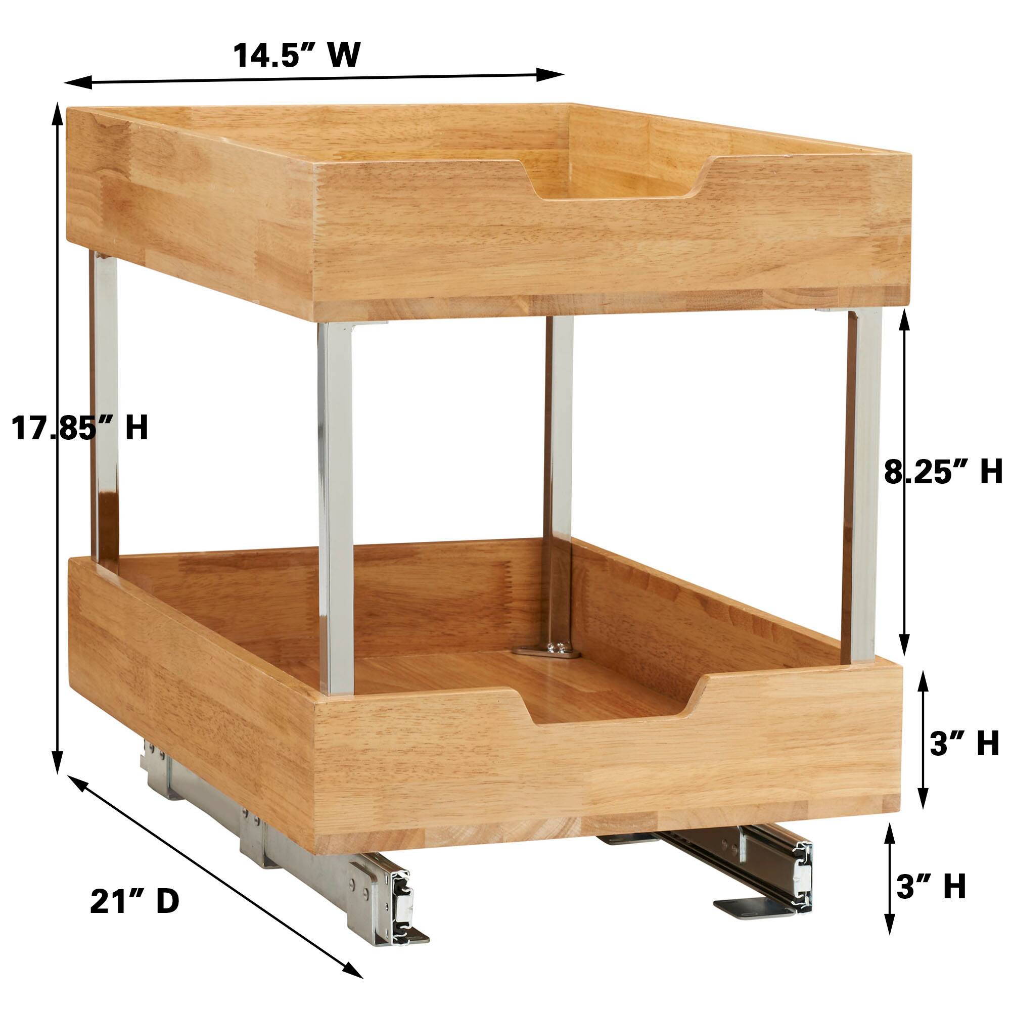 Household Essentials Glidez Wood 2-Tier Cabinet Organizer