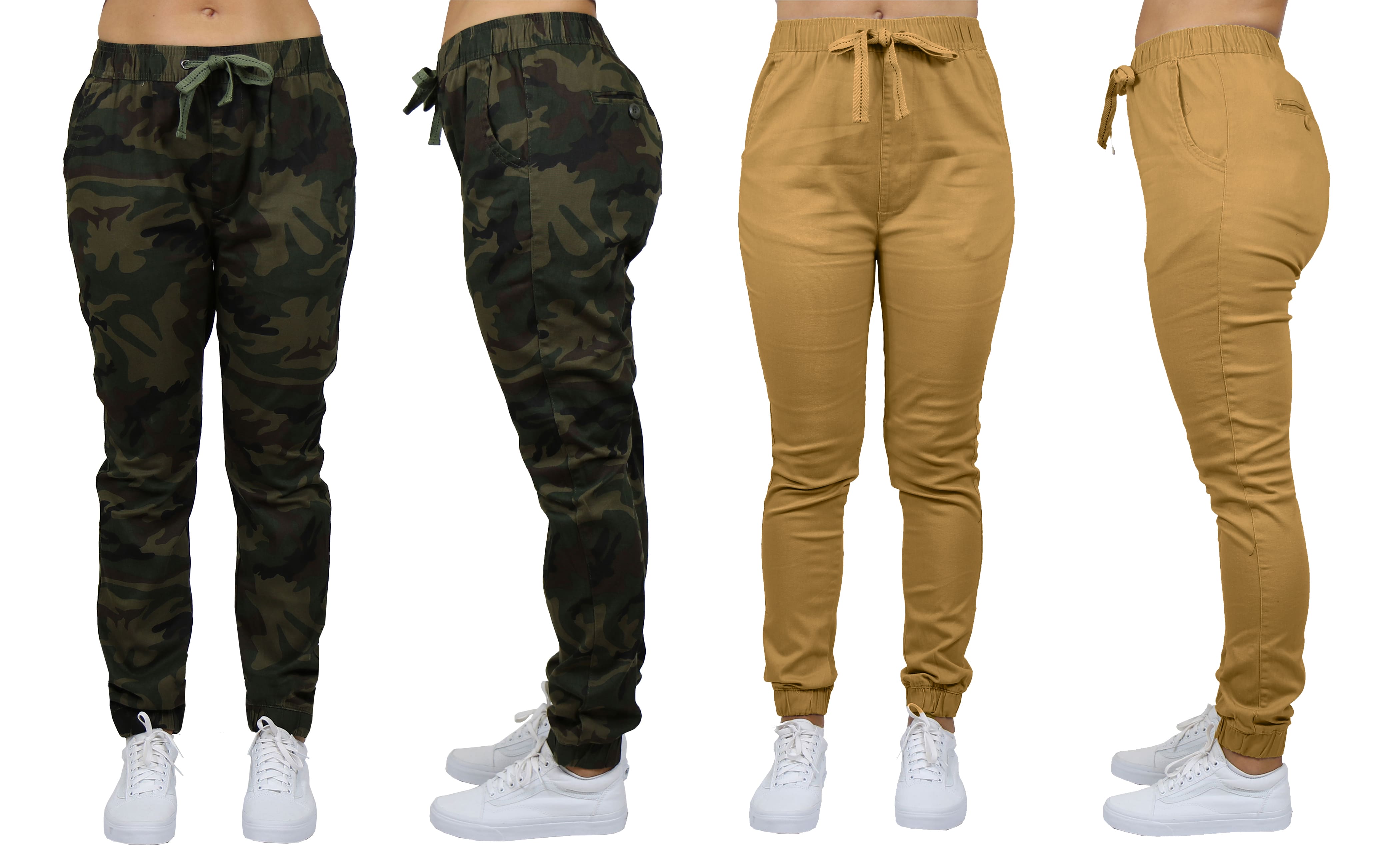 Galaxy By Harvic Loose Fit Stretch Twill Women's Joggers 2 Pack