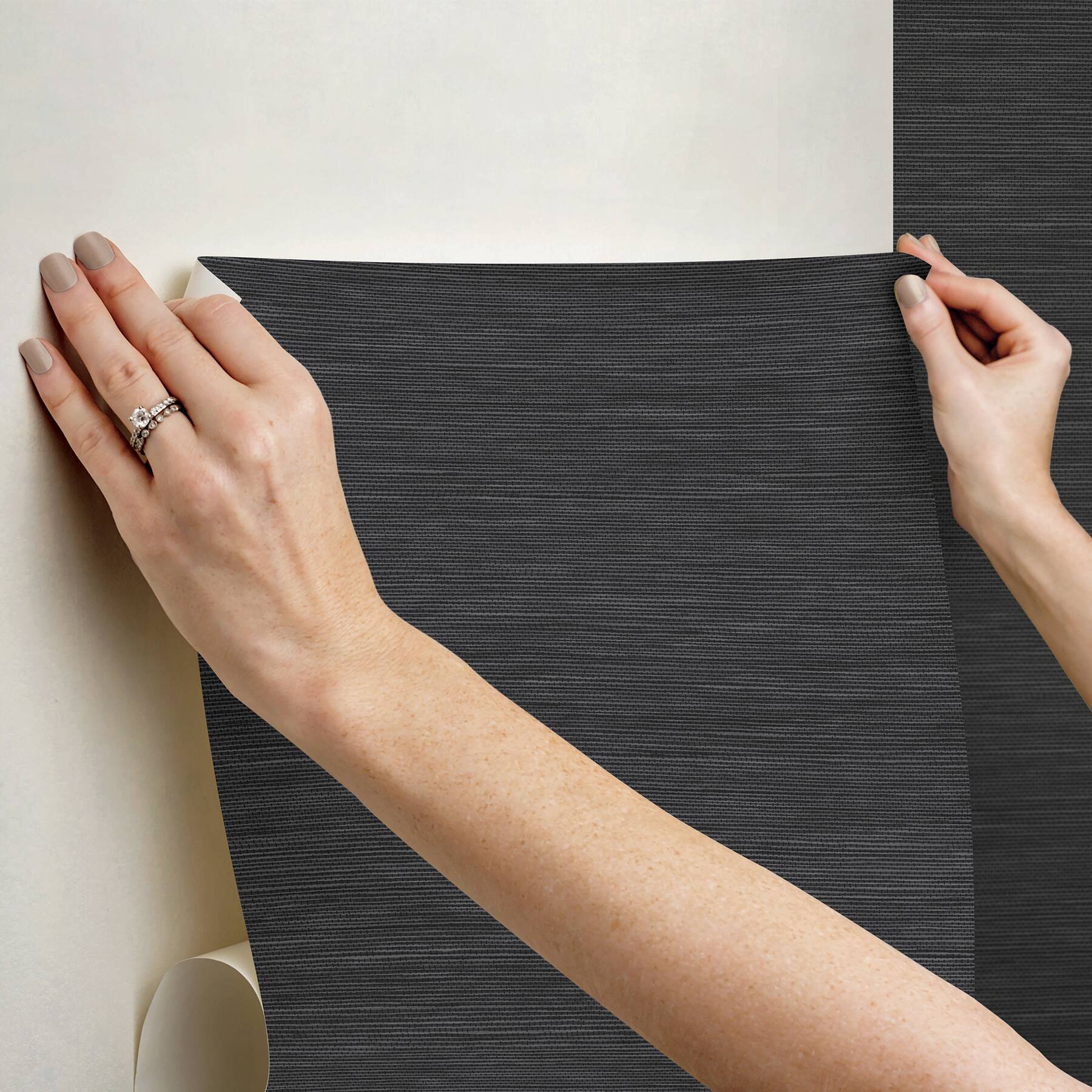RoomMates Mr. Kate Stella Grasscloth Peel & Stick Wallpaper