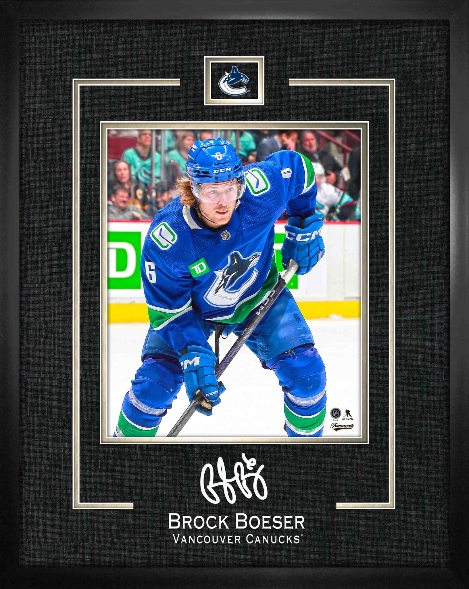 Brock Boeser 16" x 20" Replica Signature Frame Canucks