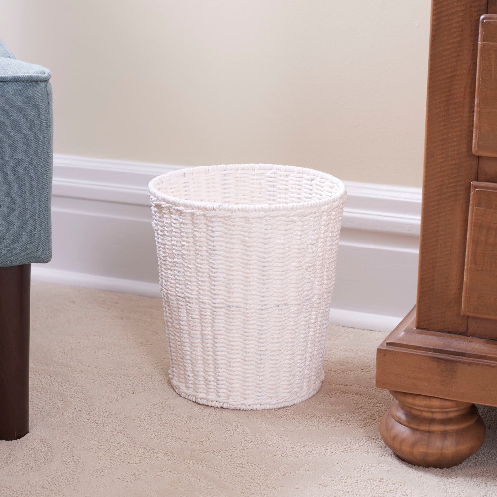 Household Essentials 11" Woven Paper Rope Waste Basket