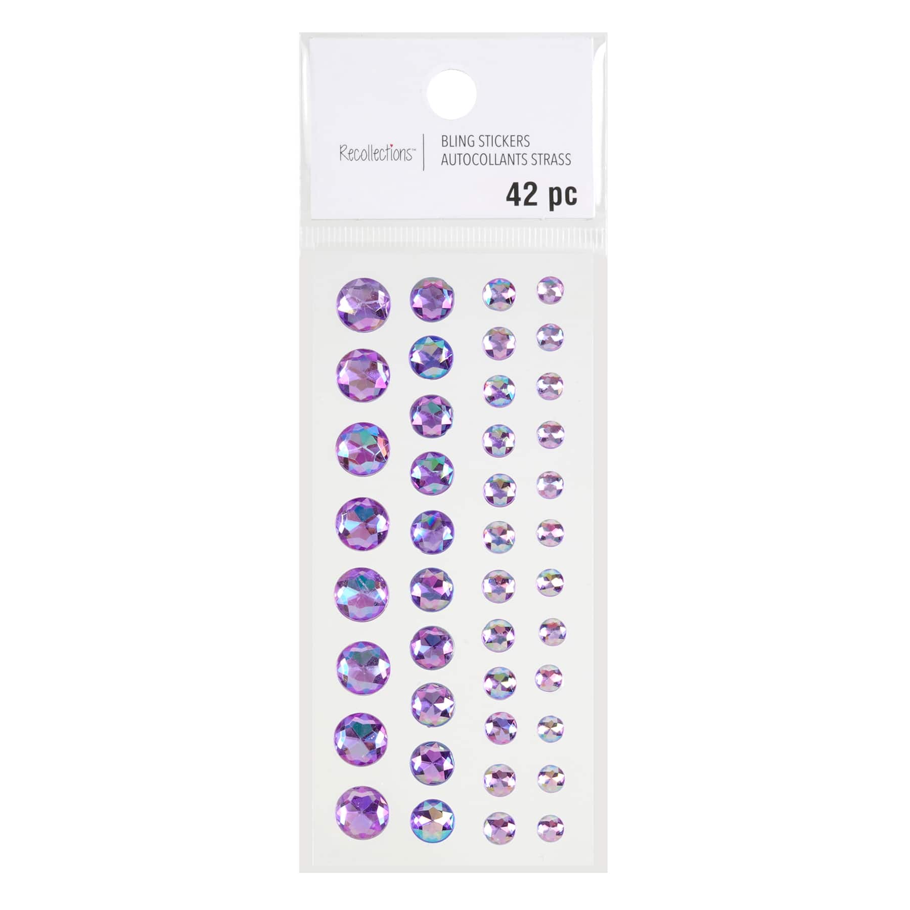 Recollections™ Rhinestones, Adhesive Backed Light Purple
