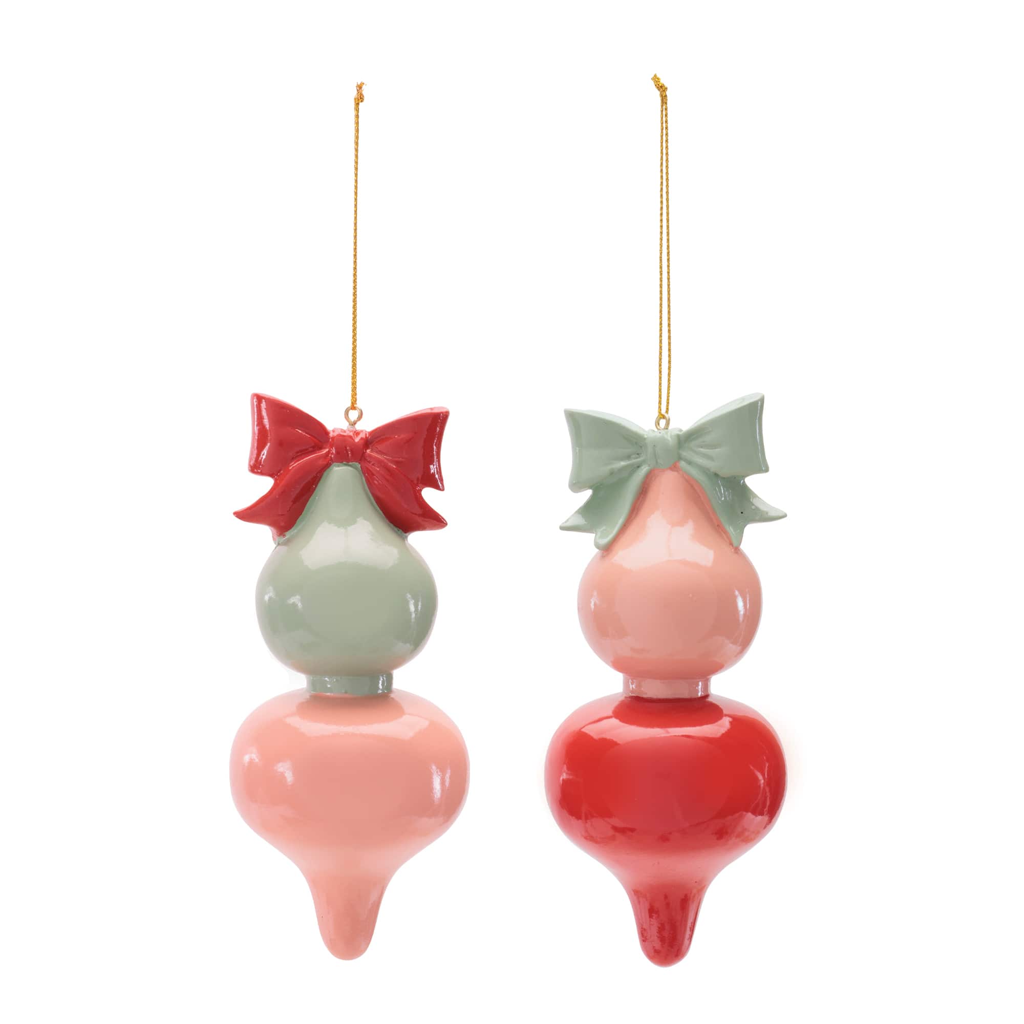 Melrose 5.25" Resin Finial Ornaments, 4ct.