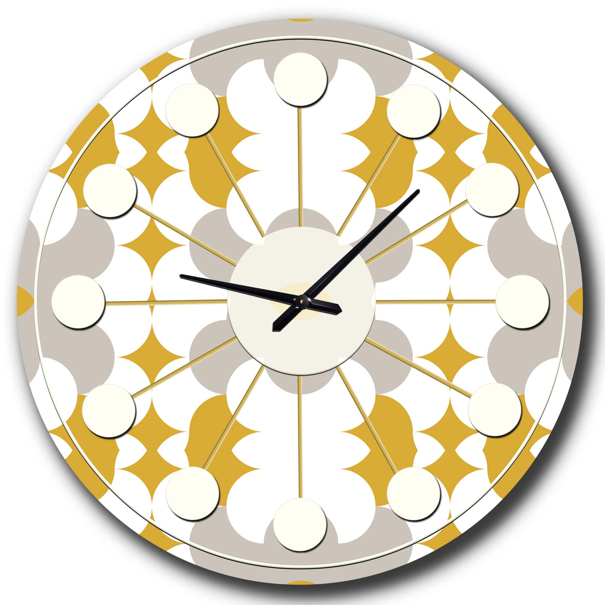 Designart 'Retro Abstract Design Xiii Mid-Century Modern Wall Clock
