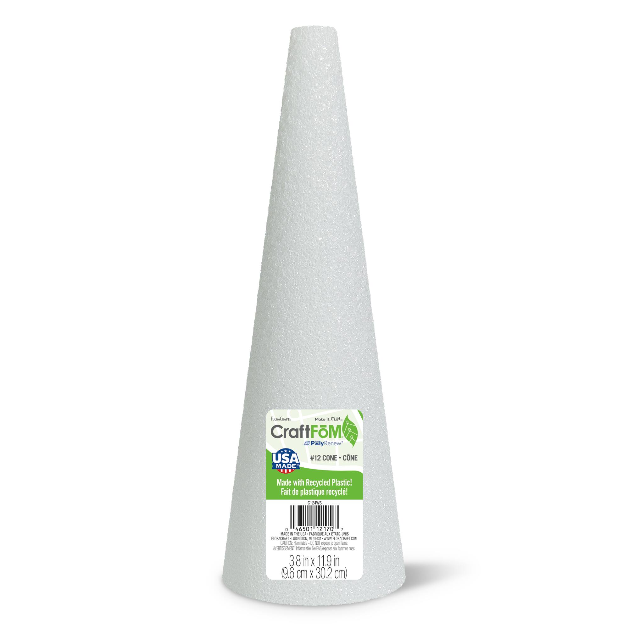 24 Pack: FloraCraft® CraftFōM Cone White