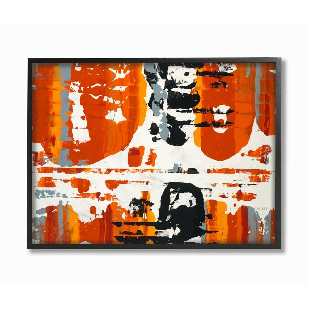Stupell Industries Burnt Orange Momentum Black Framed Wall Art