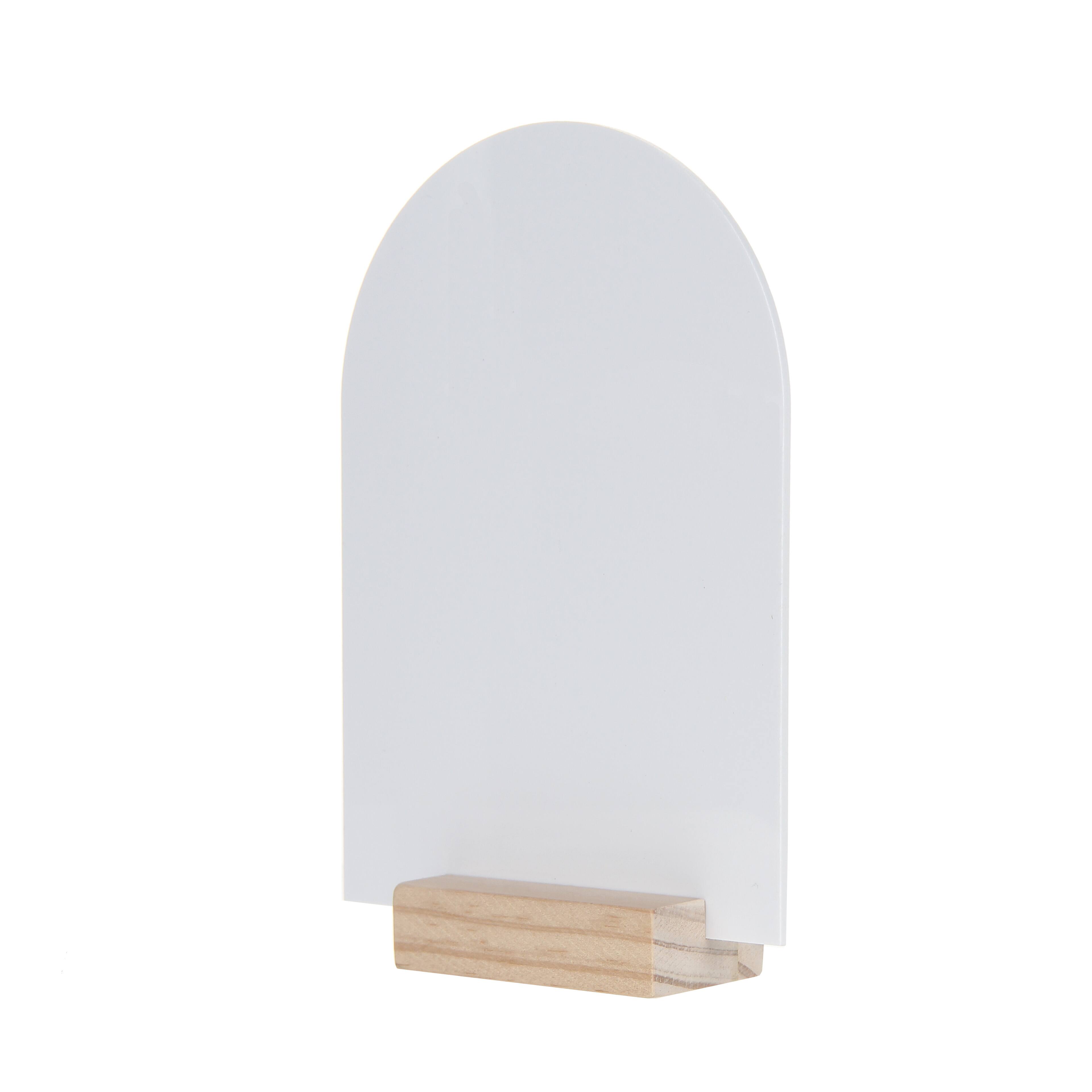 12 Pack: 7.5" Acrylic Sign with Wood Stand by Make Market®