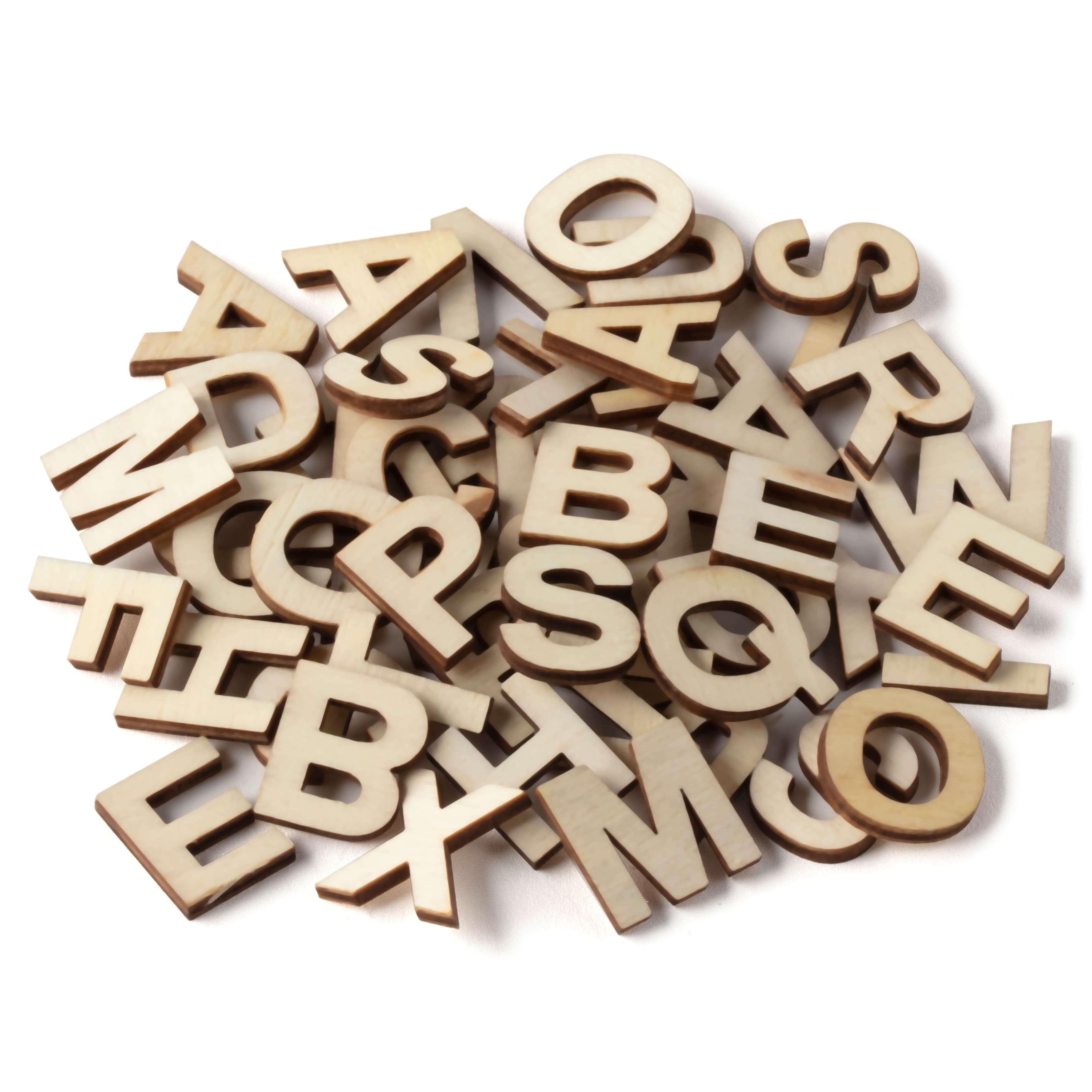 12 Packs: 54 ct. (648 total) 3/4" Wood Block Letters by Make Market®