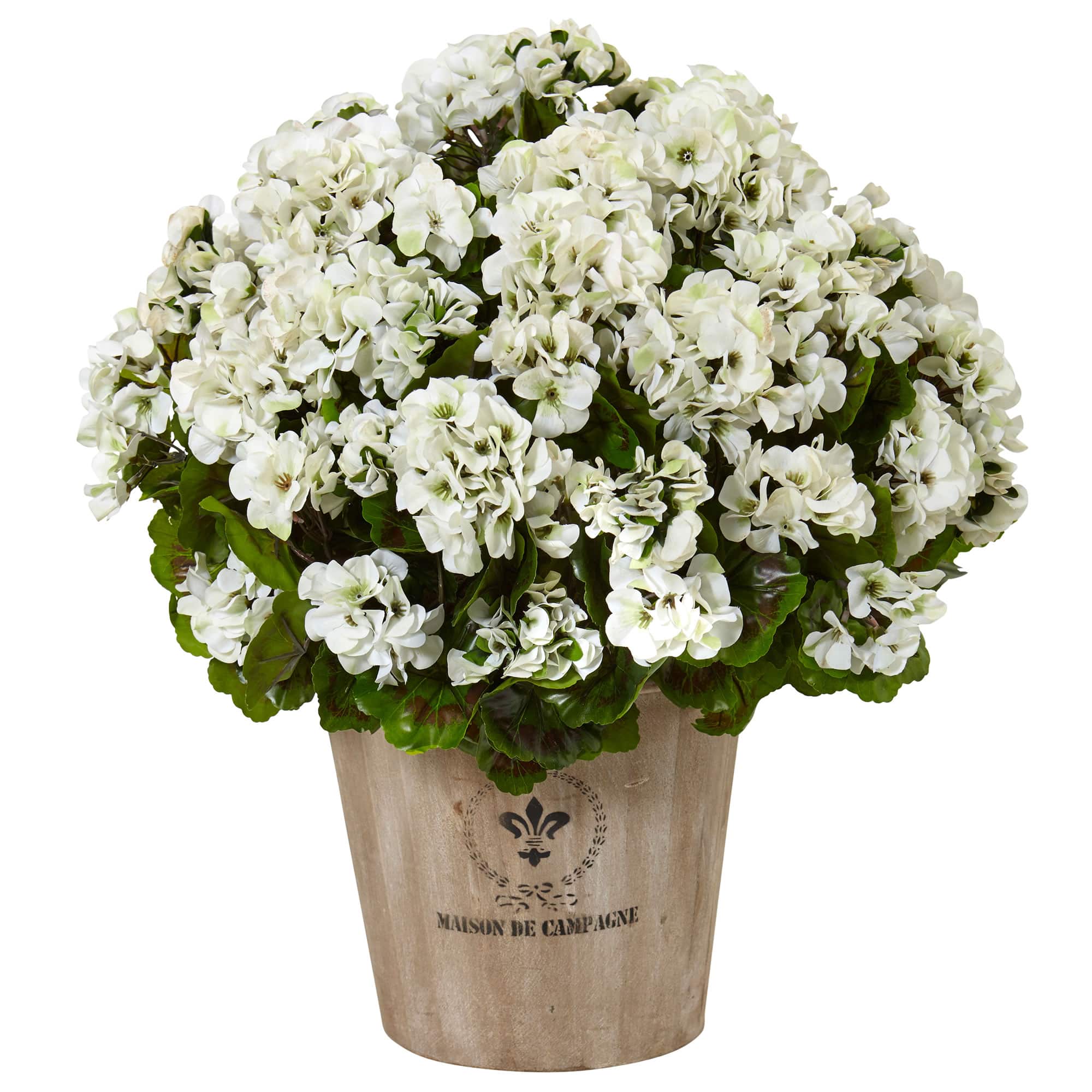22" Geranium in Farmhouse Planter