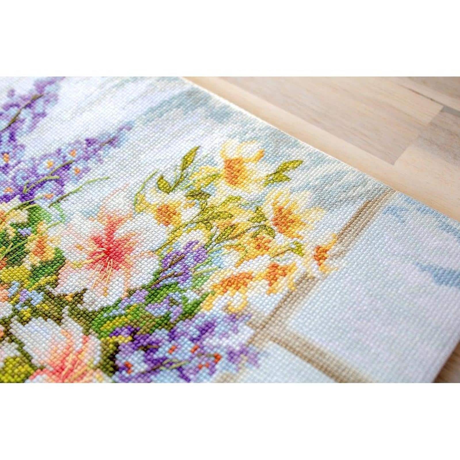 Luca-s Flowers At The Window Counted Cross Stitch Kit