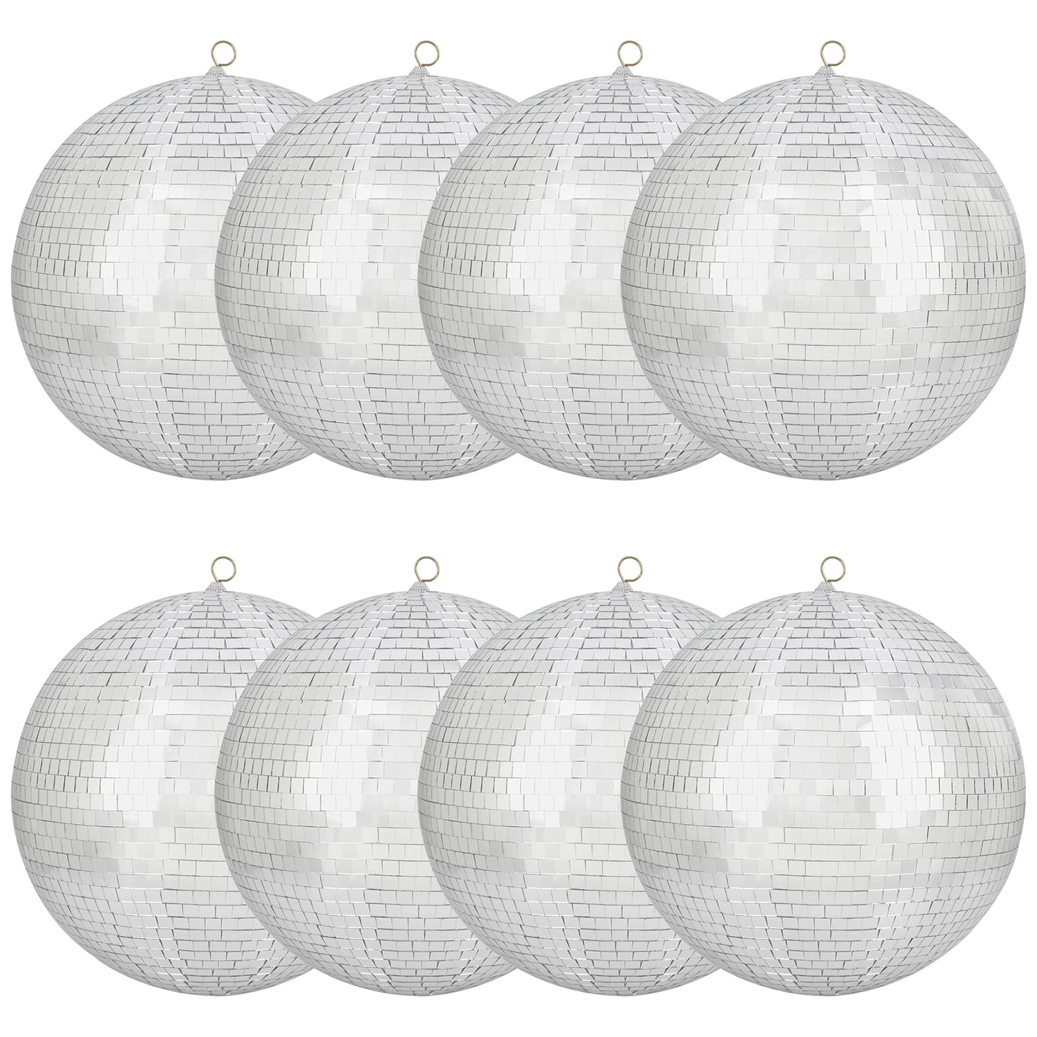 8 Pack: 14" Silver Disco Ball by Celebrate It®
