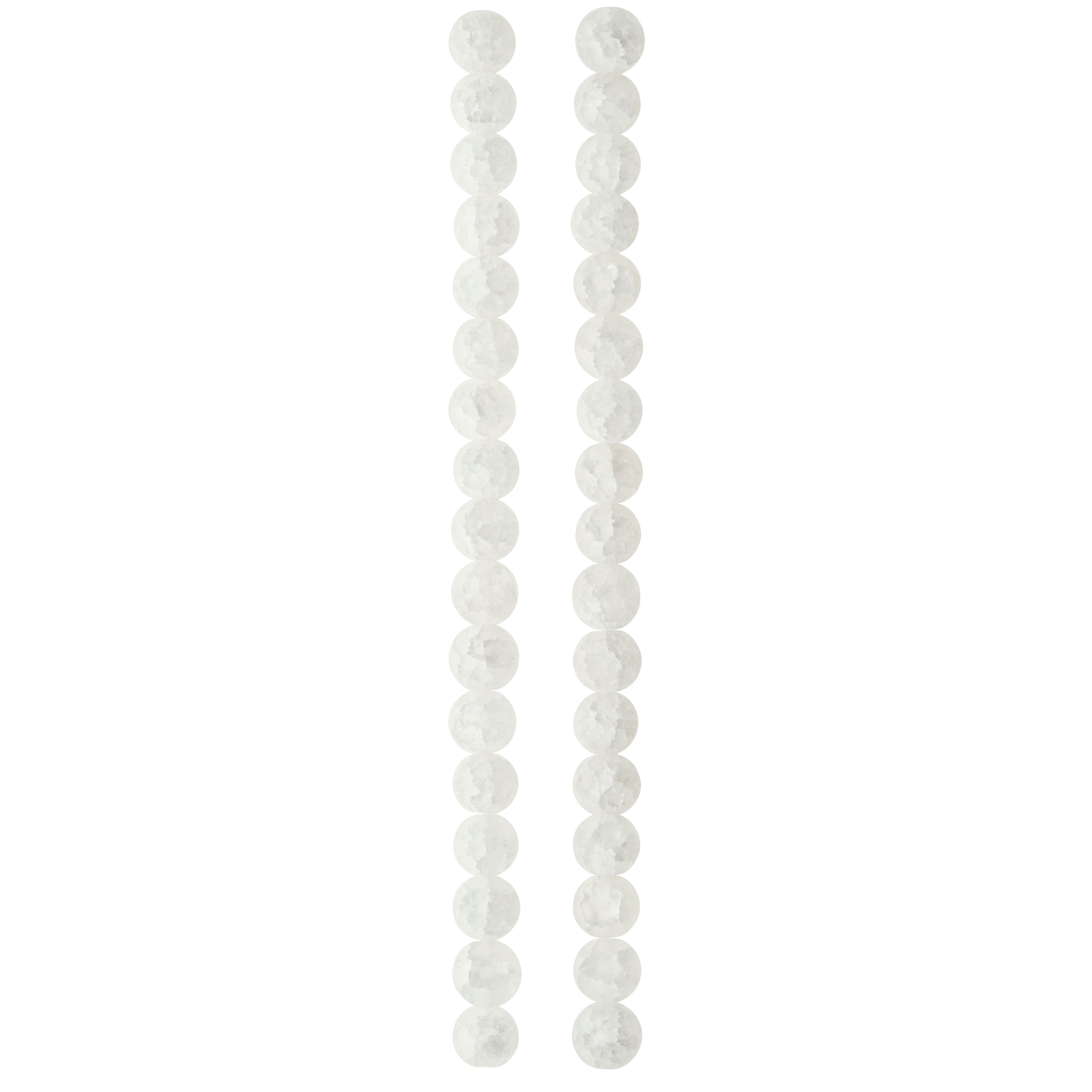 Matte Quartz Round Beads, 6mm by Bead Landing™